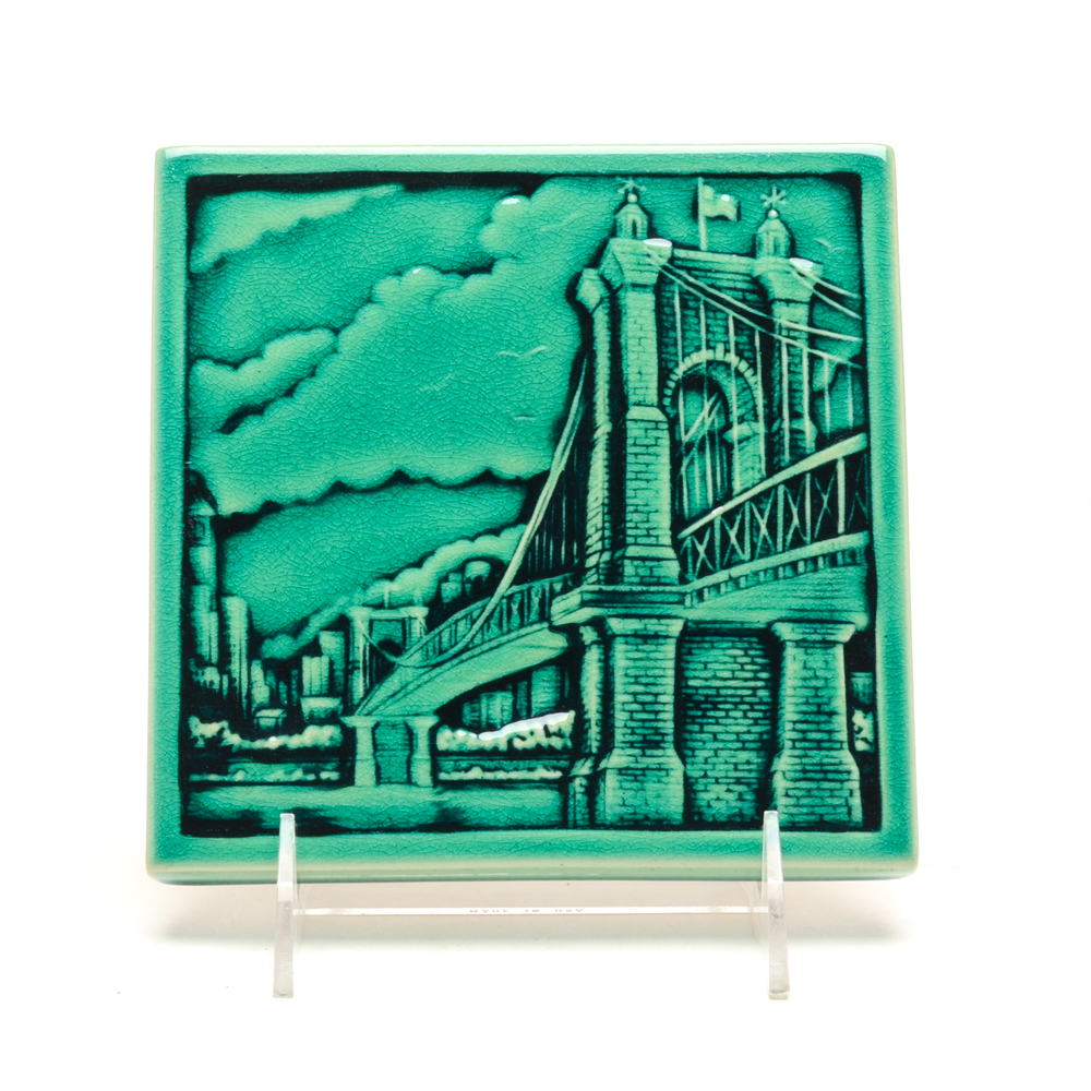 Rookwood Art Pottery Cincinnati Roebling Bridge Tile