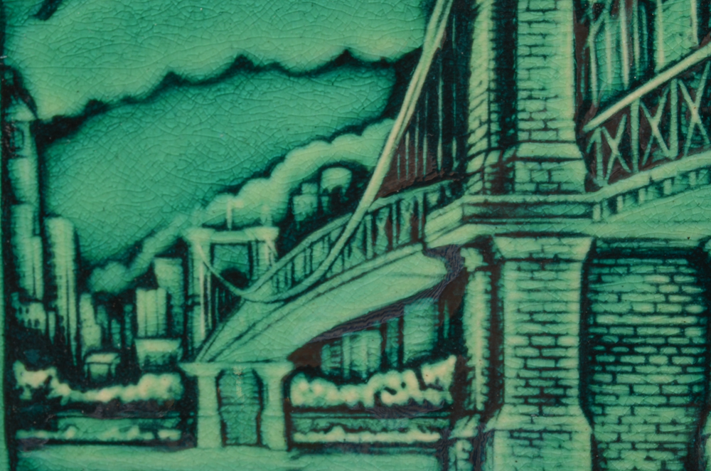 Rookwood Art Pottery Cincinnati Roebling Bridge Tile