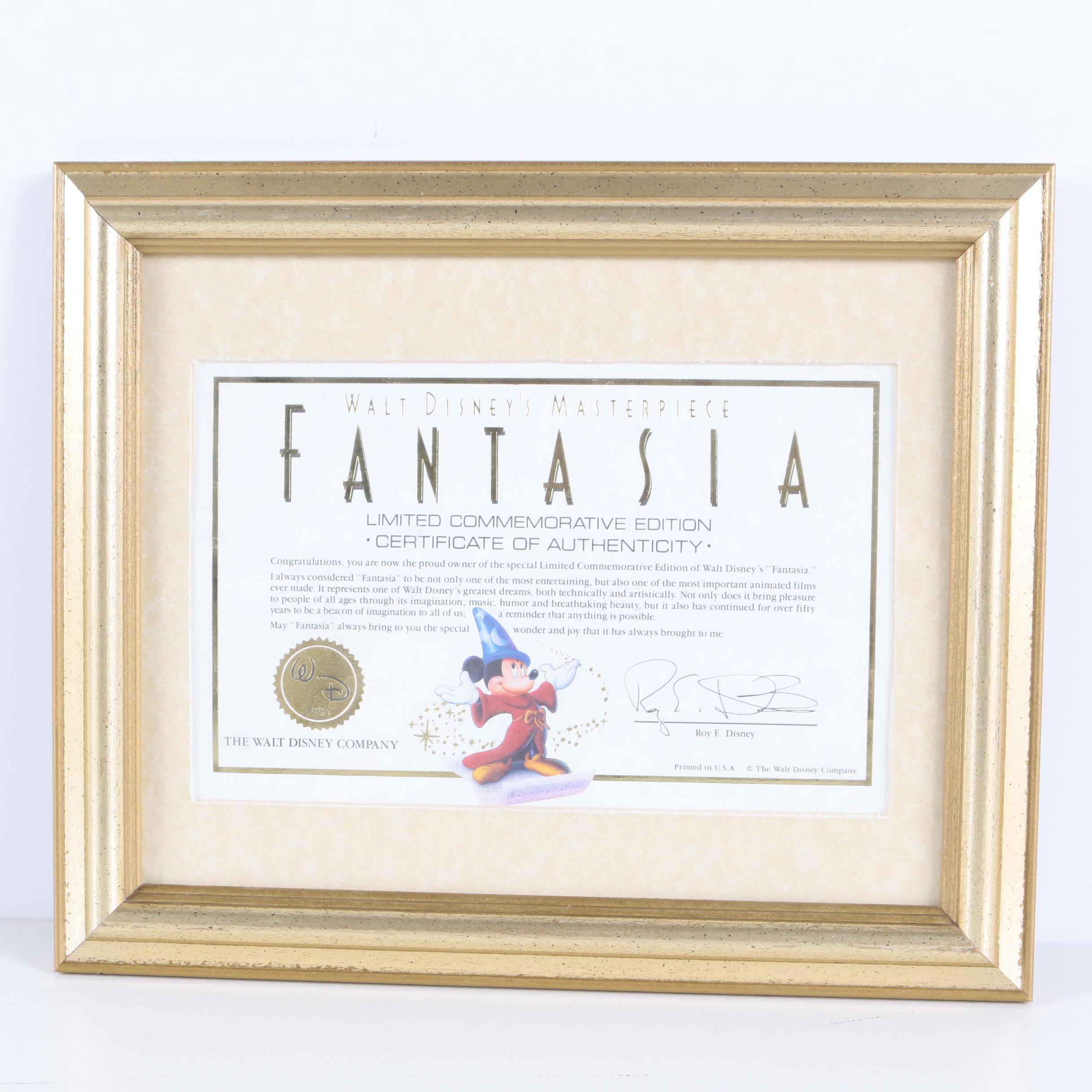 Walt Disney Limited Edition Offset Lithograph "Fantasia"