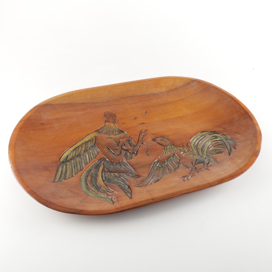 Hand Carved Wooden Platter