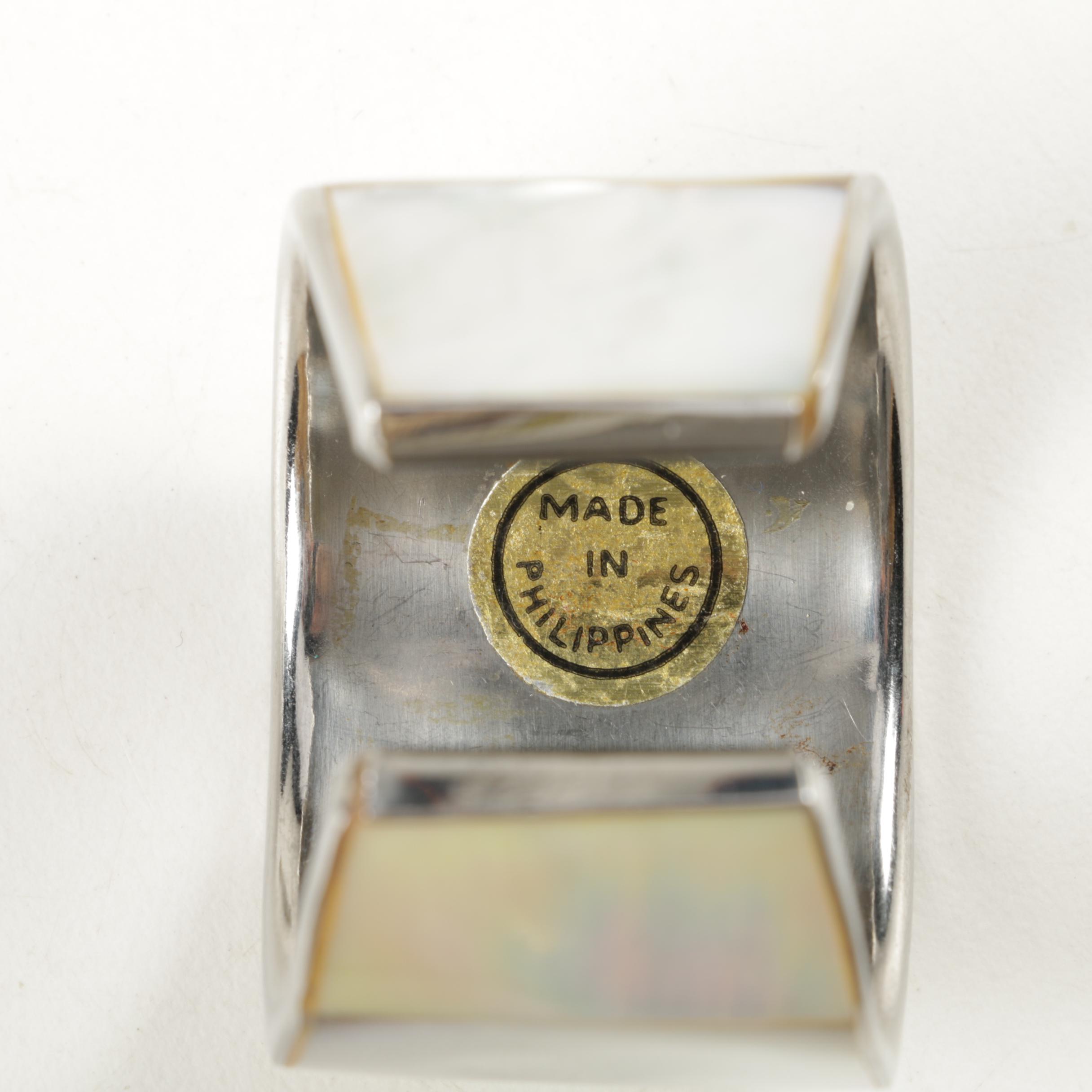 Collection of Napkin Rings Including Ballena Bay Pewter