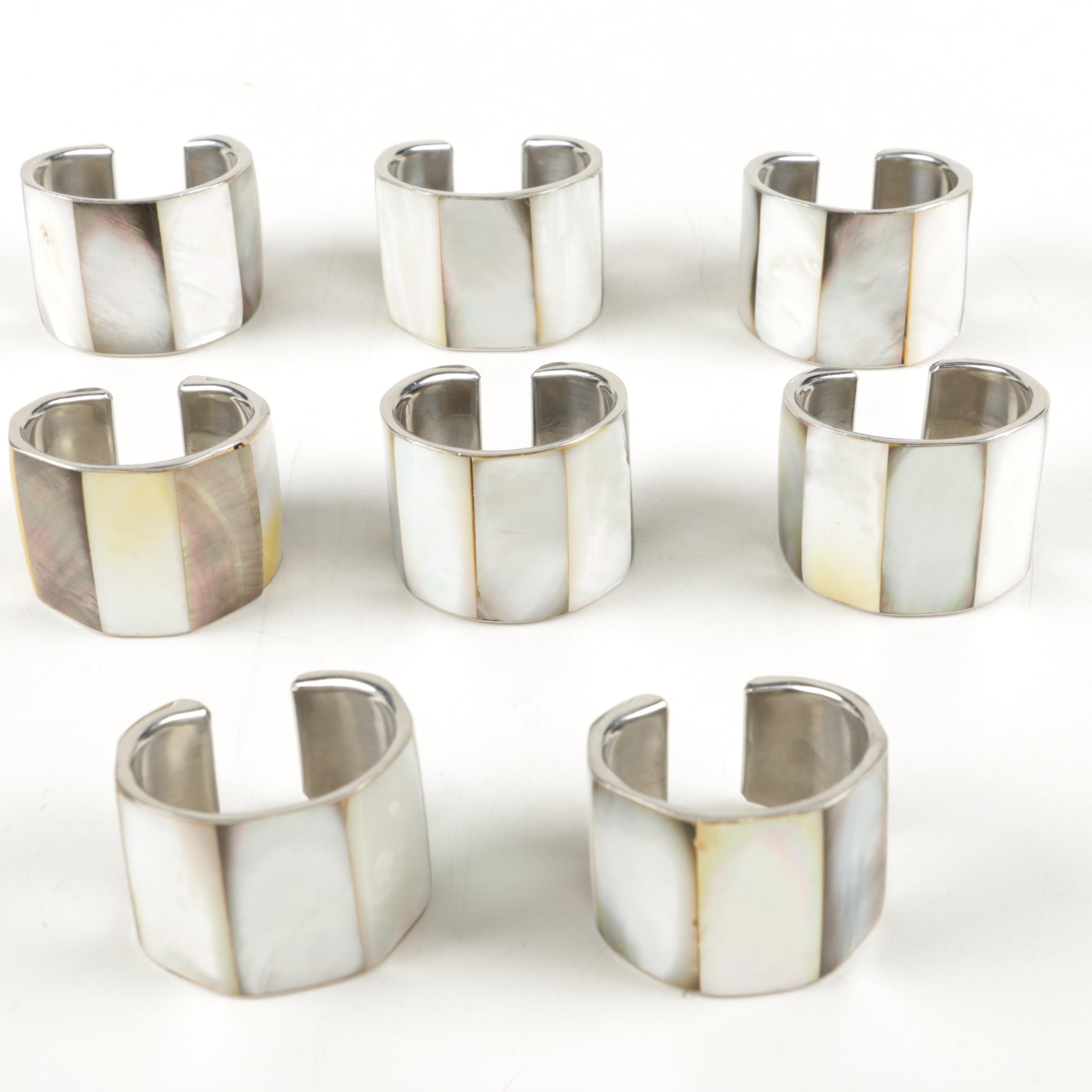 Collection of Napkin Rings Including Ballena Bay Pewter