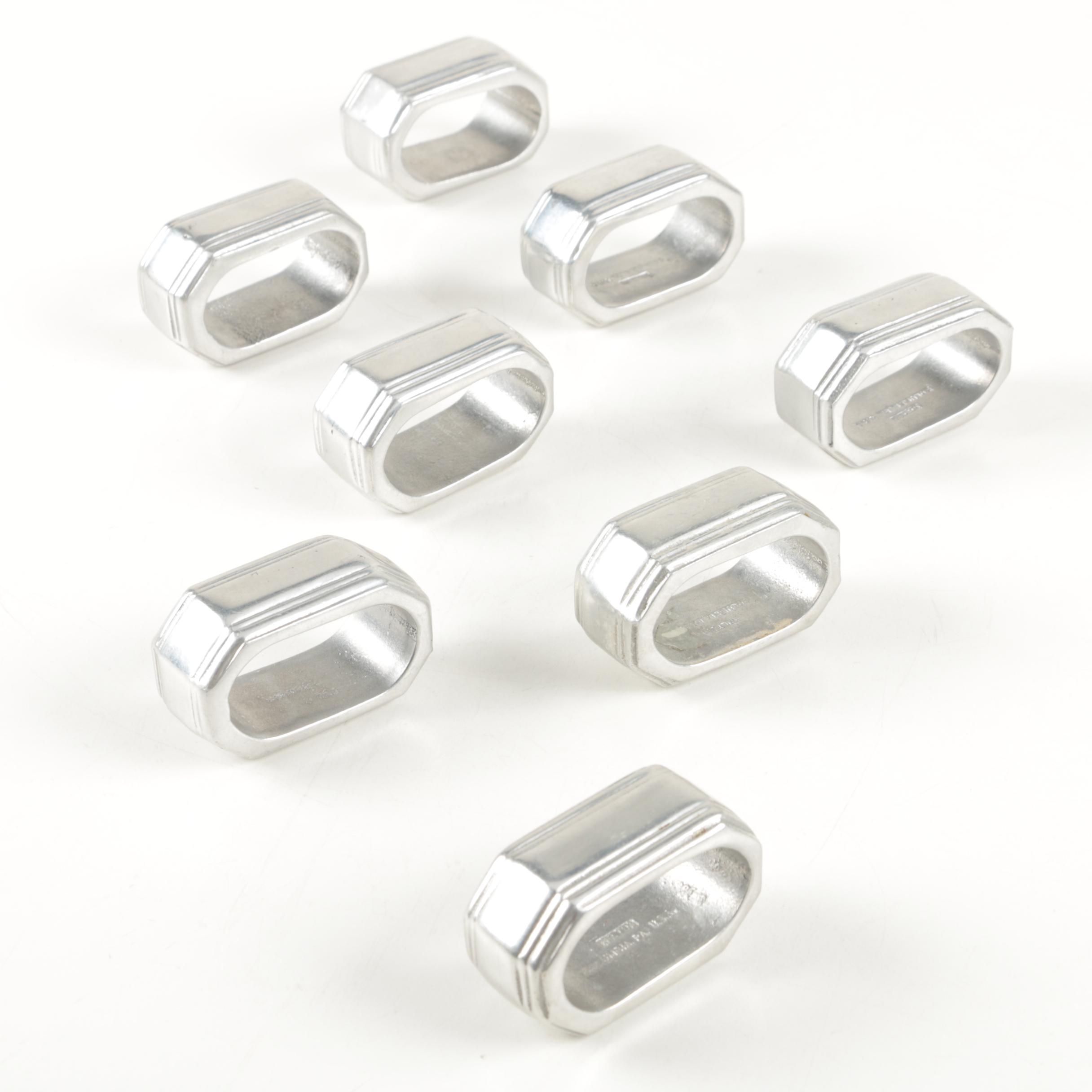 Collection of Napkin Rings Including Ballena Bay Pewter