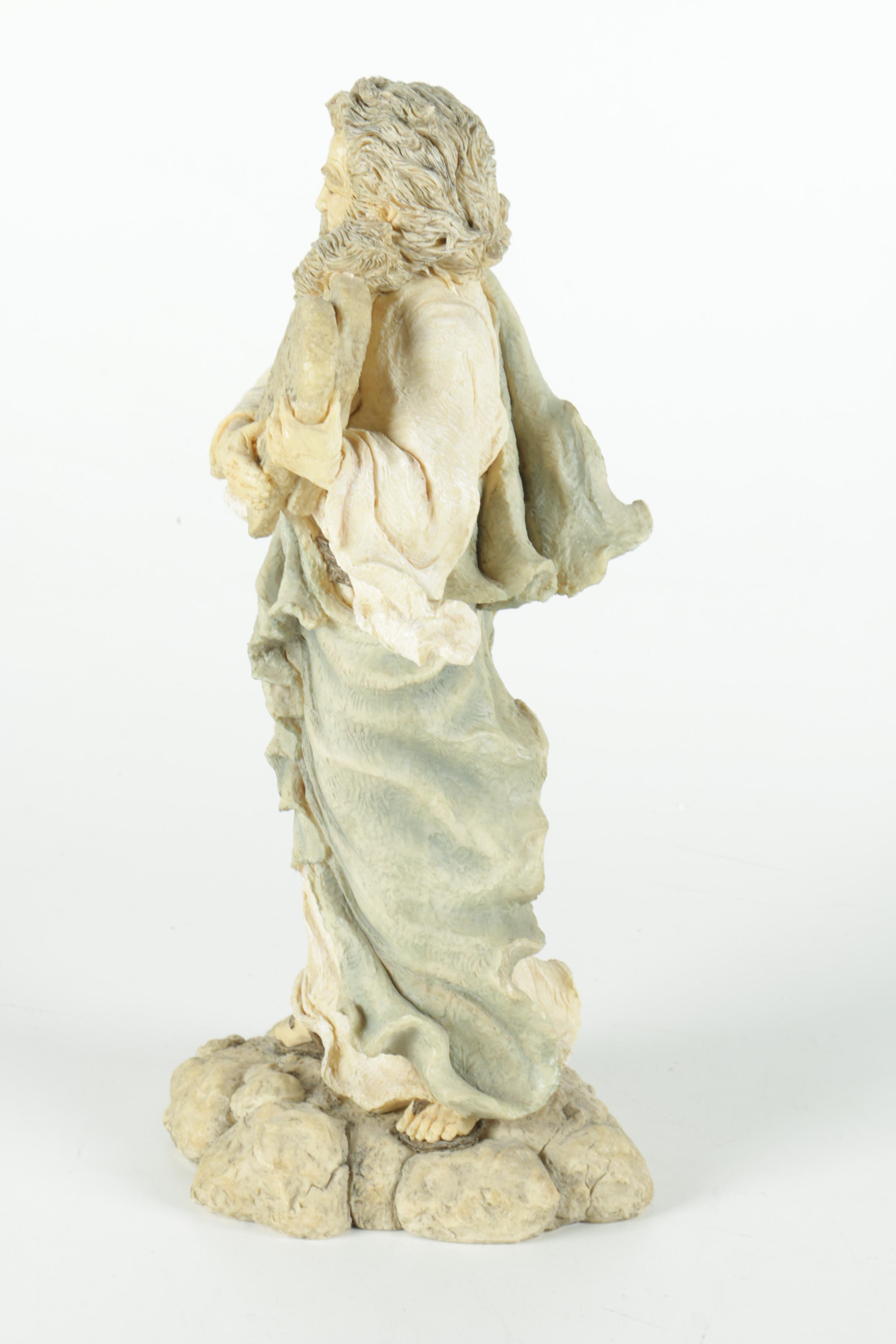 Resin Moses Figurine and Angel Hide-a-Key