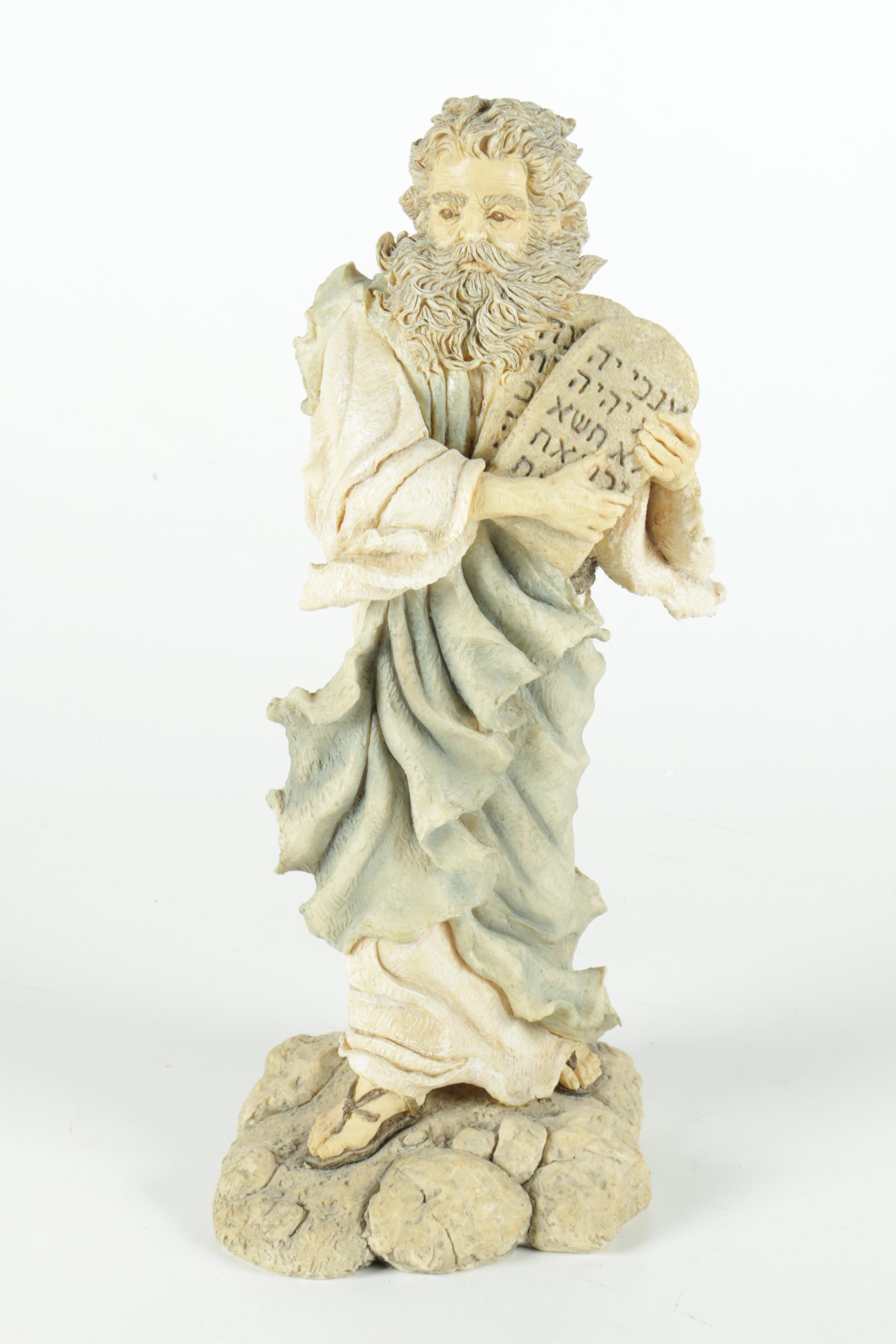 Resin Moses Figurine and Angel Hide-a-Key