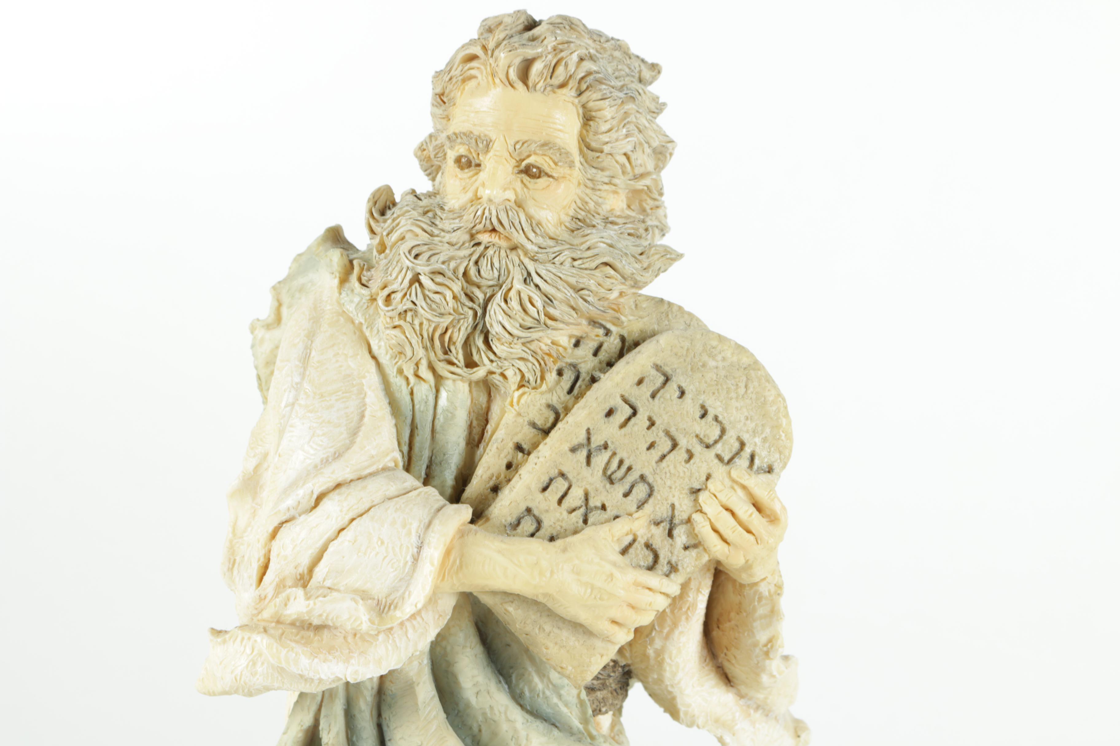 Resin Moses Figurine and Angel Hide-a-Key