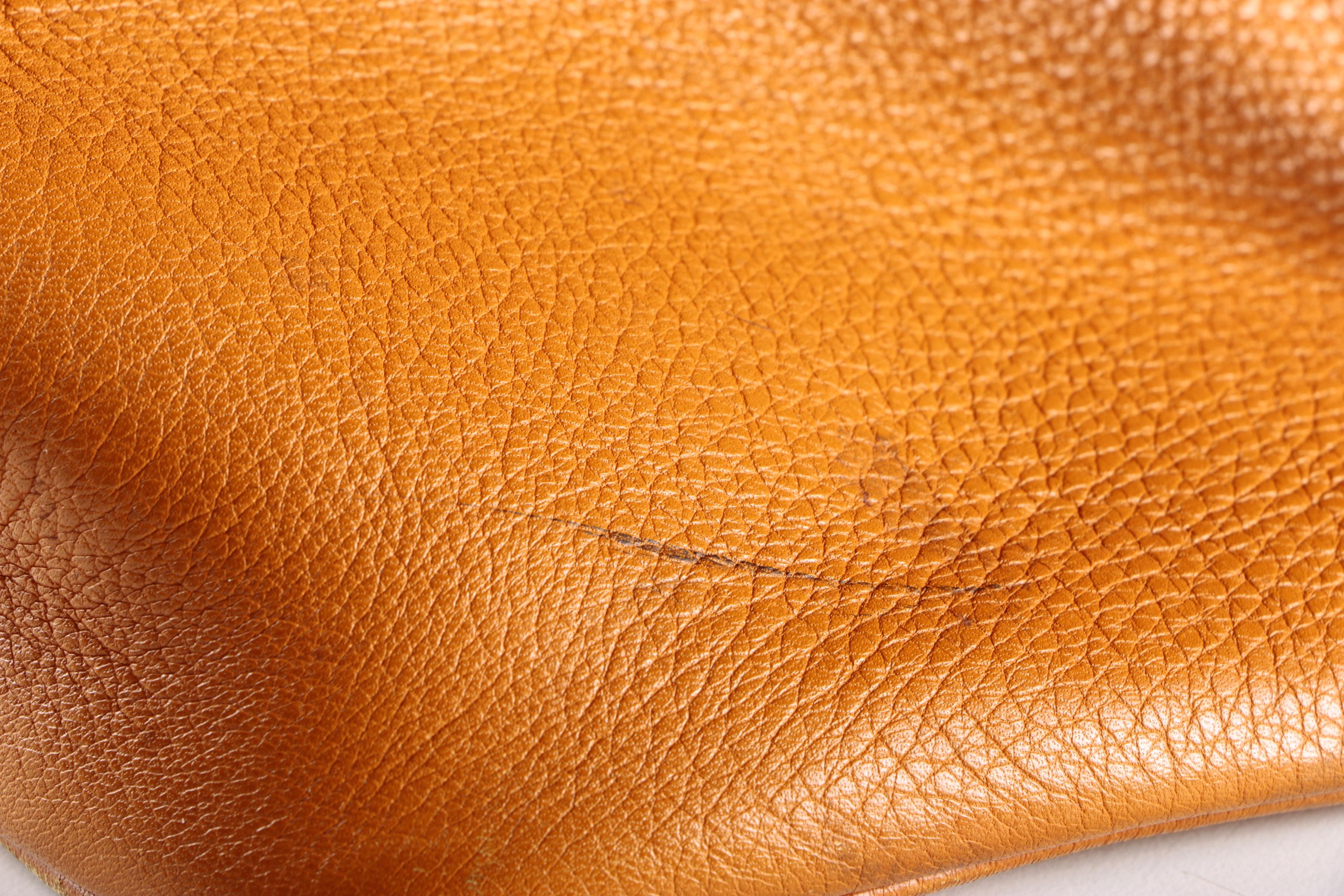 Prada Orange Leather Satchel Handbag