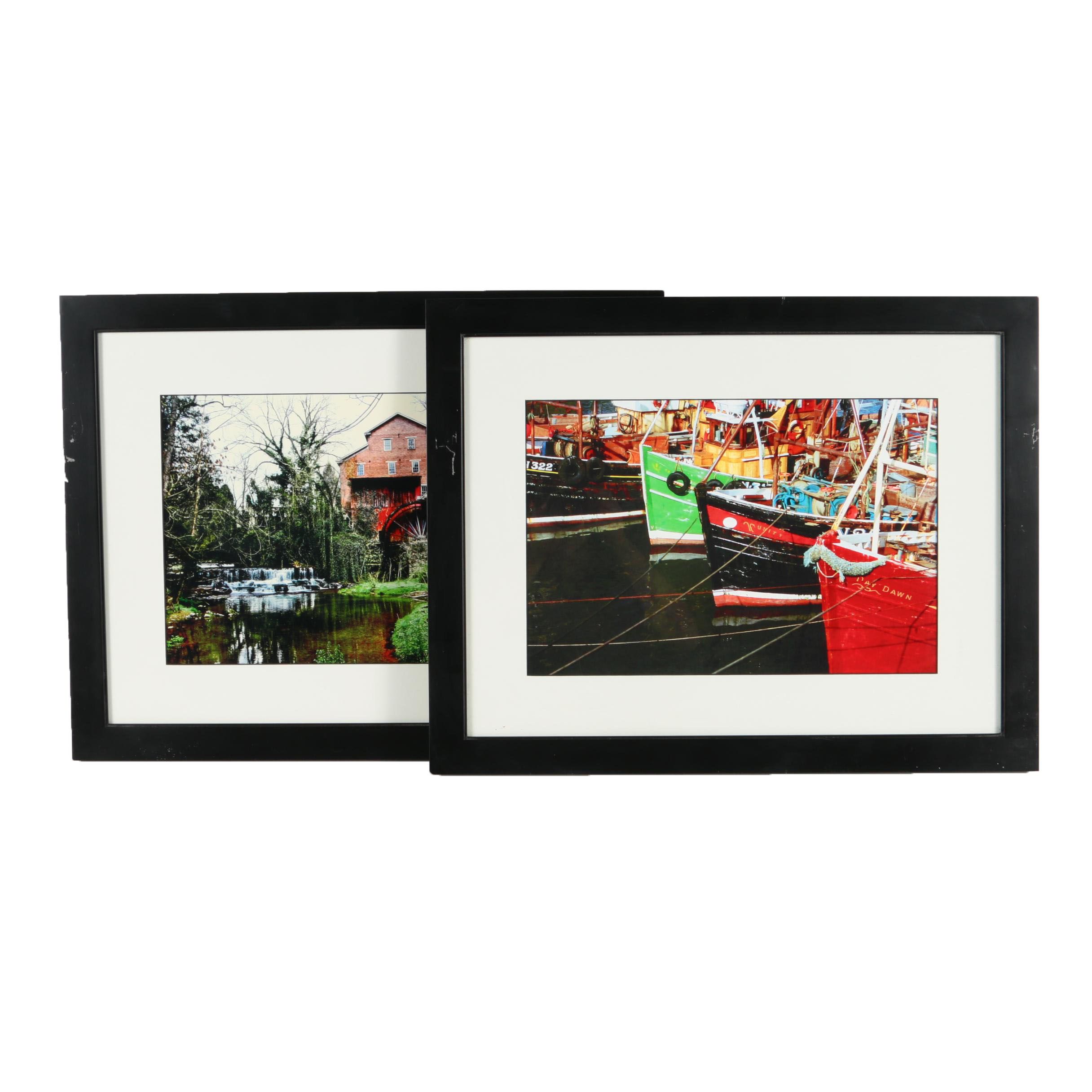 Pair of Color Photographs of Waterscapes