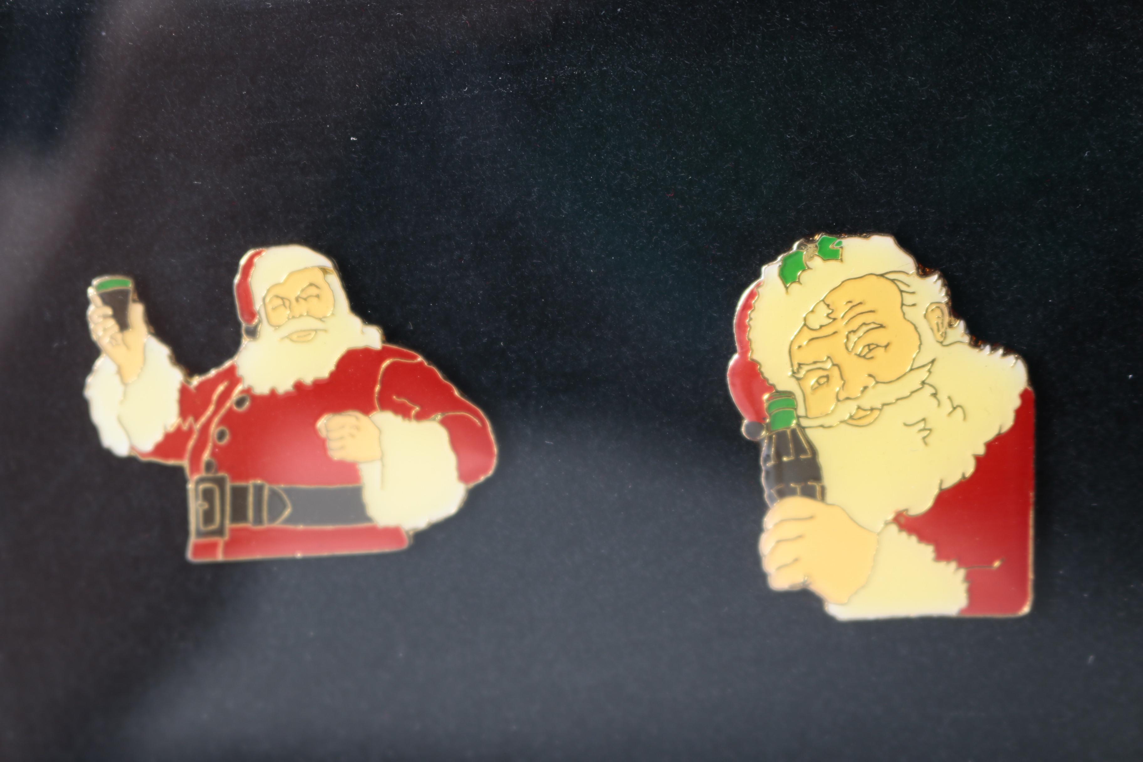 Set of Limited Edition Pinbacks After Haddon Sundblom's Coca-Cola Santa Claus