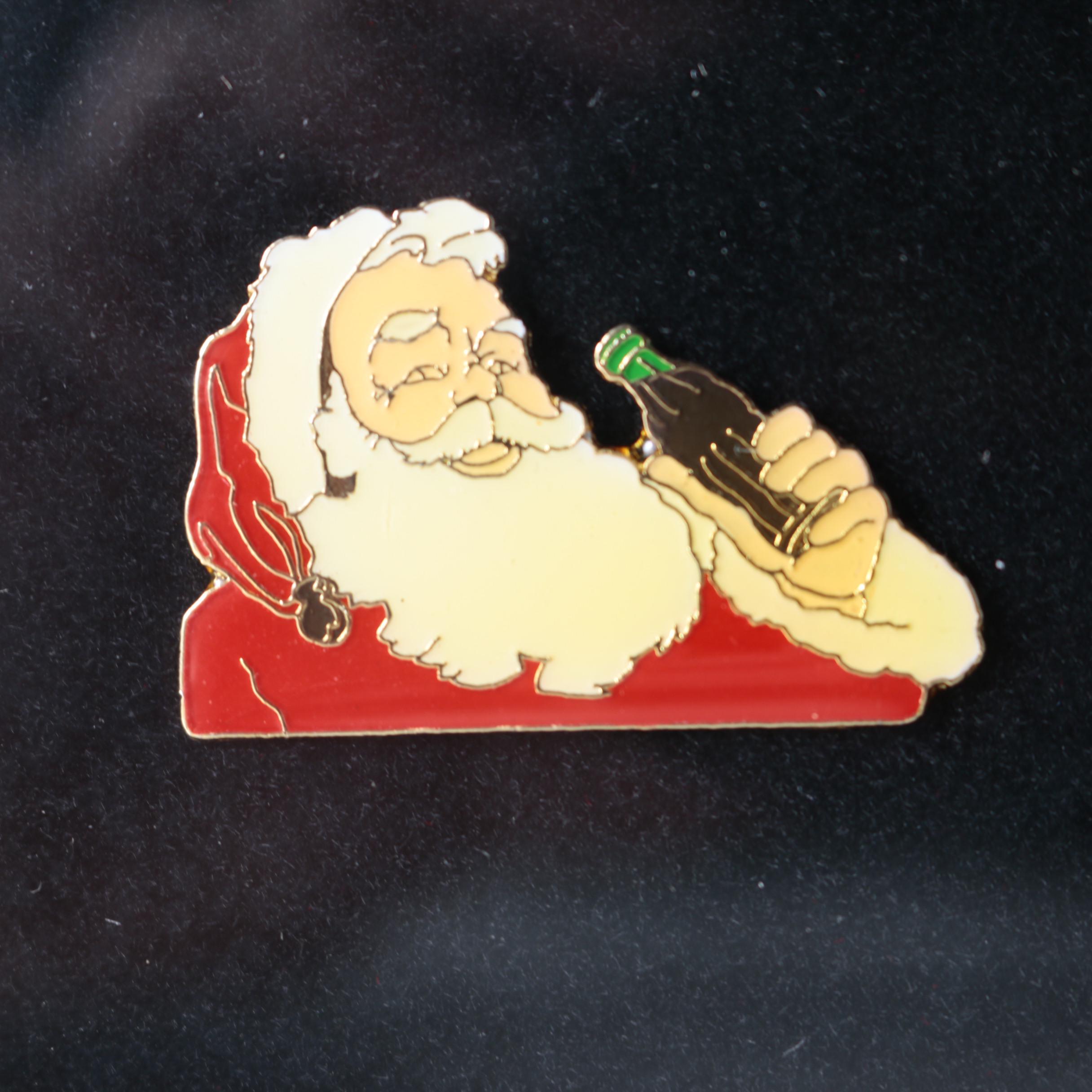 Set of Limited Edition Pinbacks After Haddon Sundblom's Coca-Cola Santa Claus