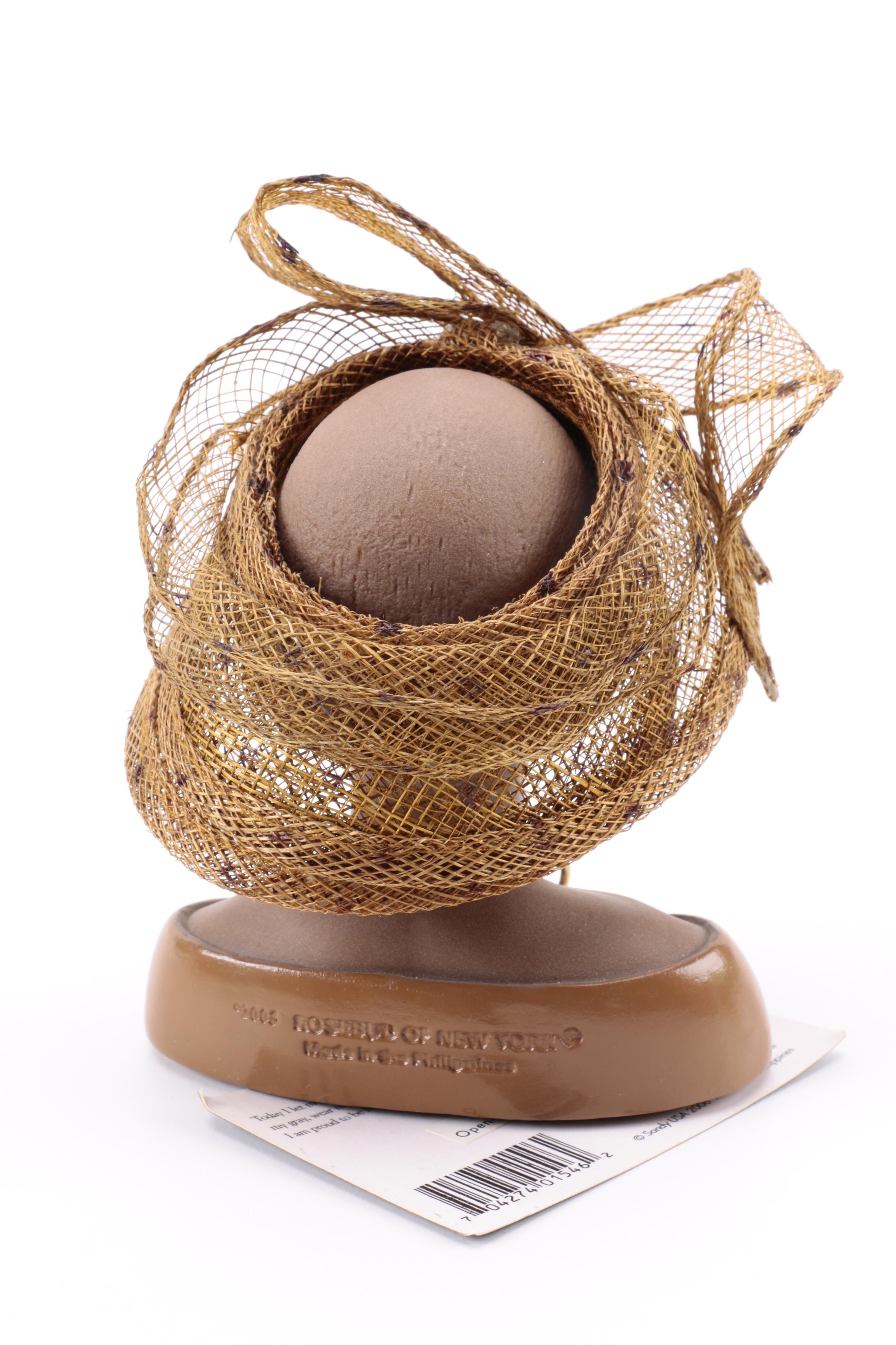 Harriet Rosebud Miniature Hats on Busts