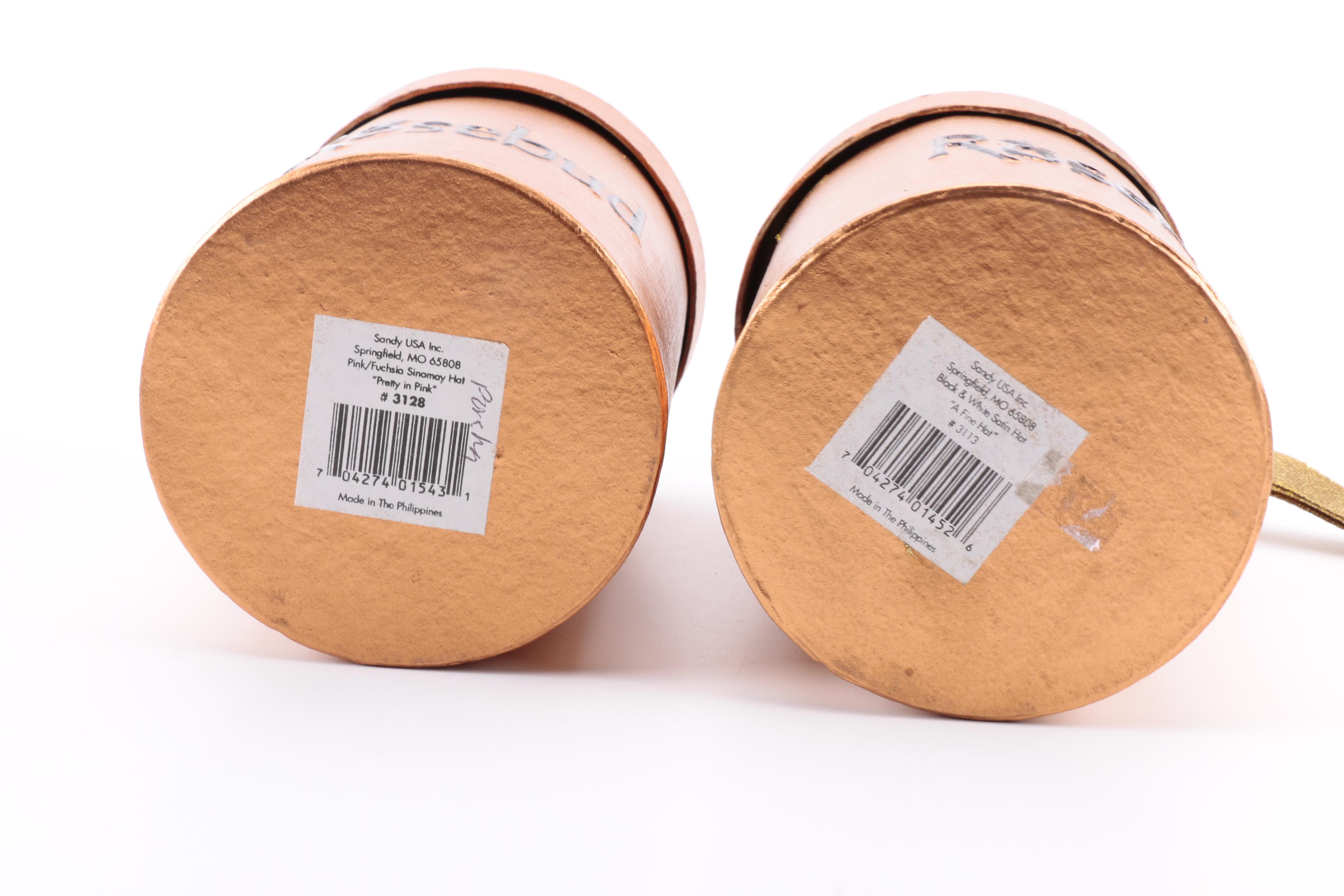 Harriet Rosebud Miniature Hats on Busts