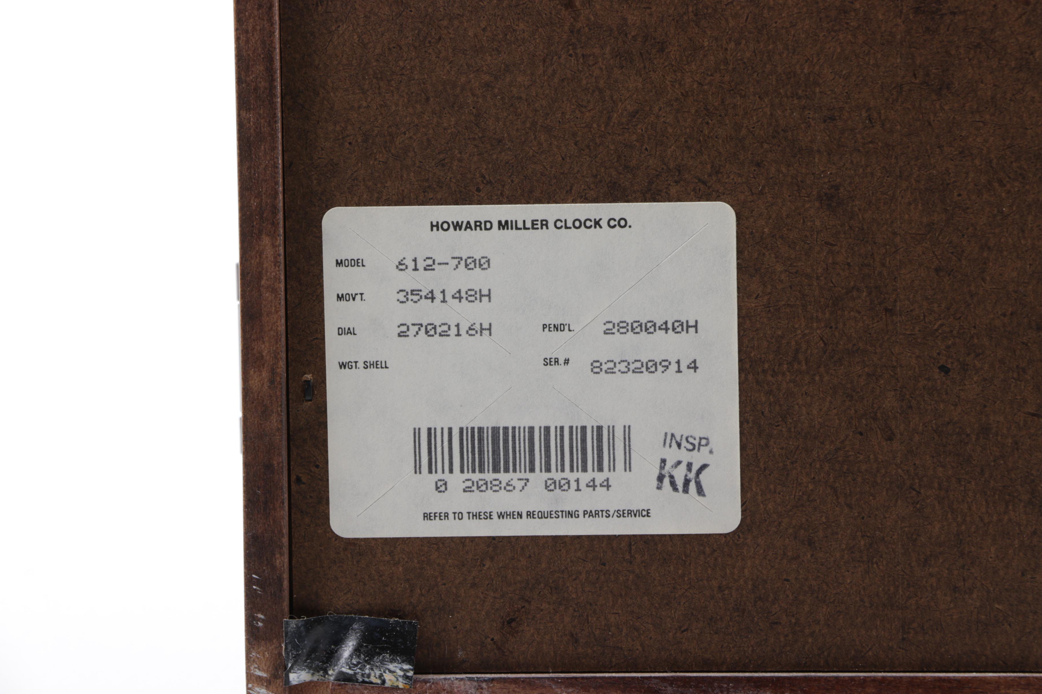 Howard Miller Westminster Chime wall clock