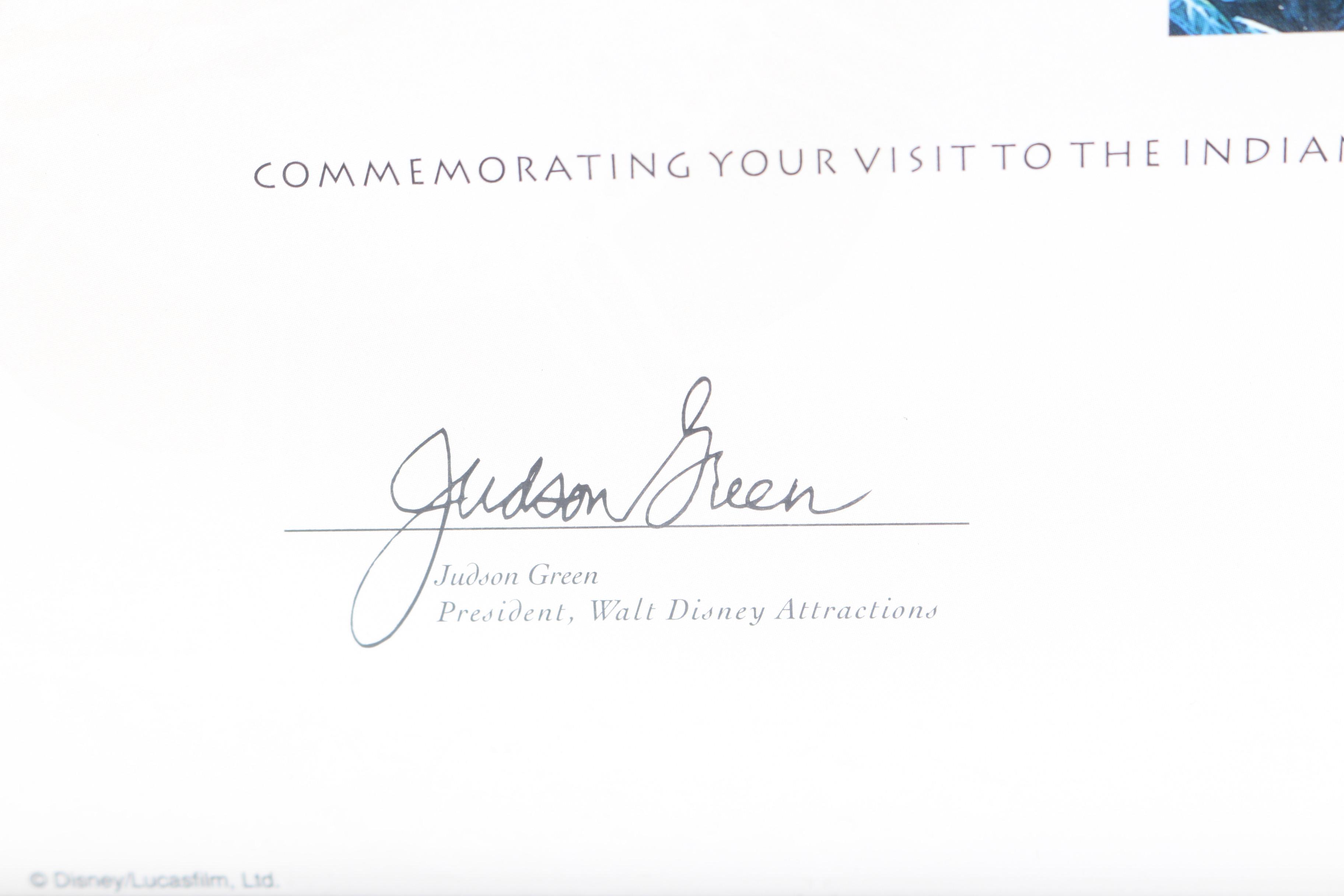 Disneyland Indiana Jones Adventure Ride Framed Memorabilia