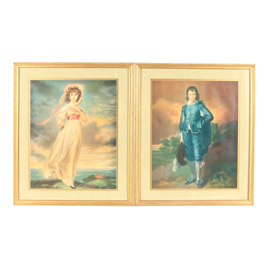 Two Offset Lithographs after Paintings "Pinkie" and "The Blue Boy"