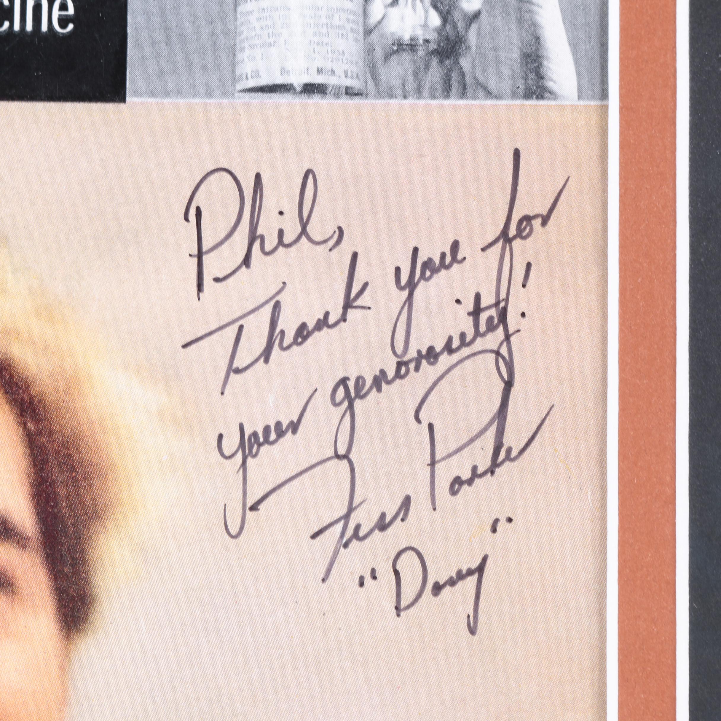 Fess Parker-Autographed 1955 "Look" Cover Featuring Disney's "Davy Crockett"