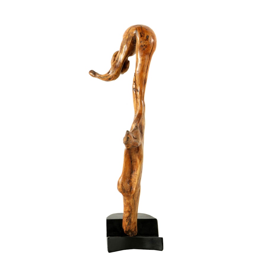 T. Ashbrook Signed Driftwood Sculpture