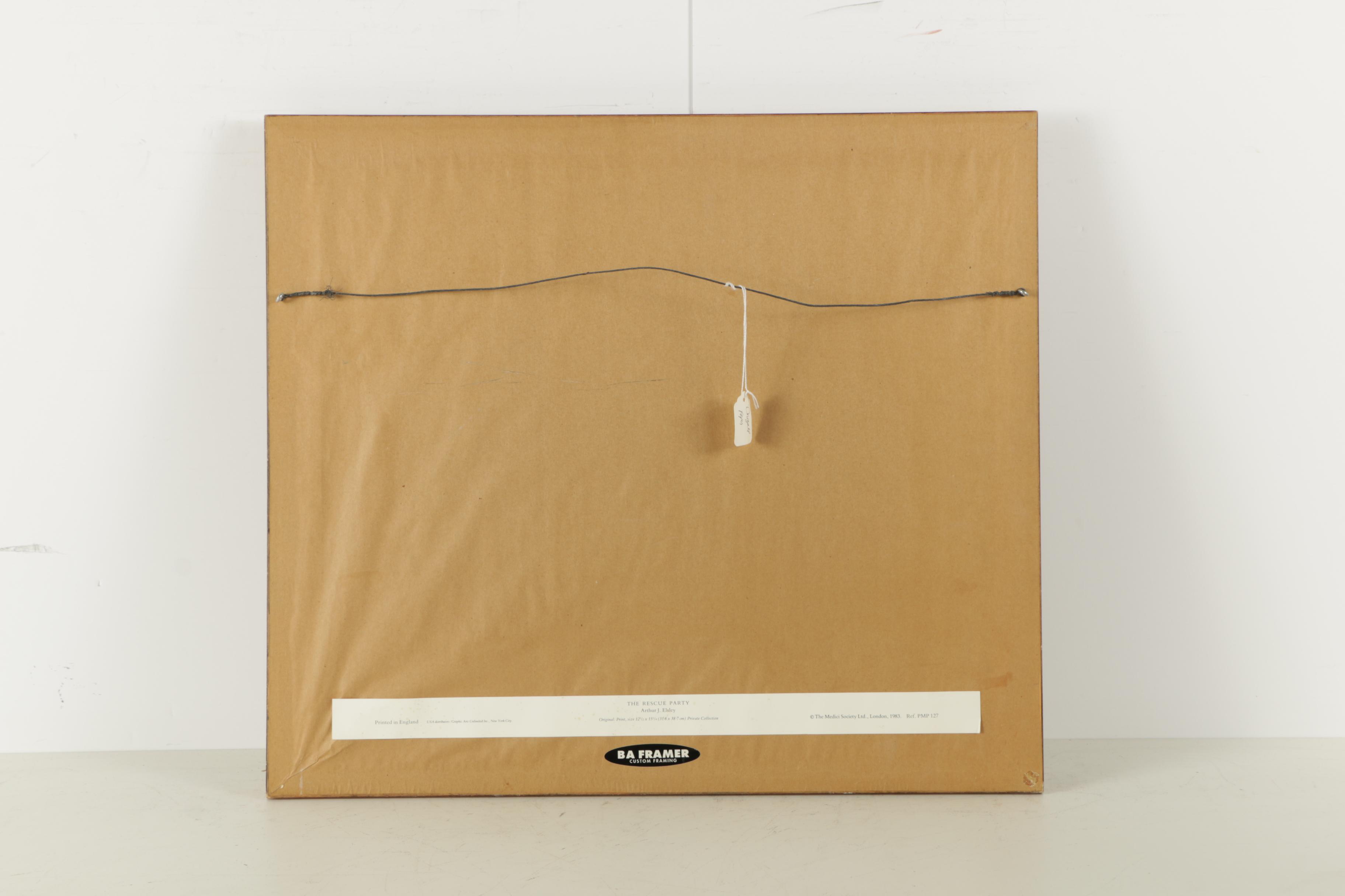 Offset Lithograph After Arthur J. Elsley "The Rescue Party"