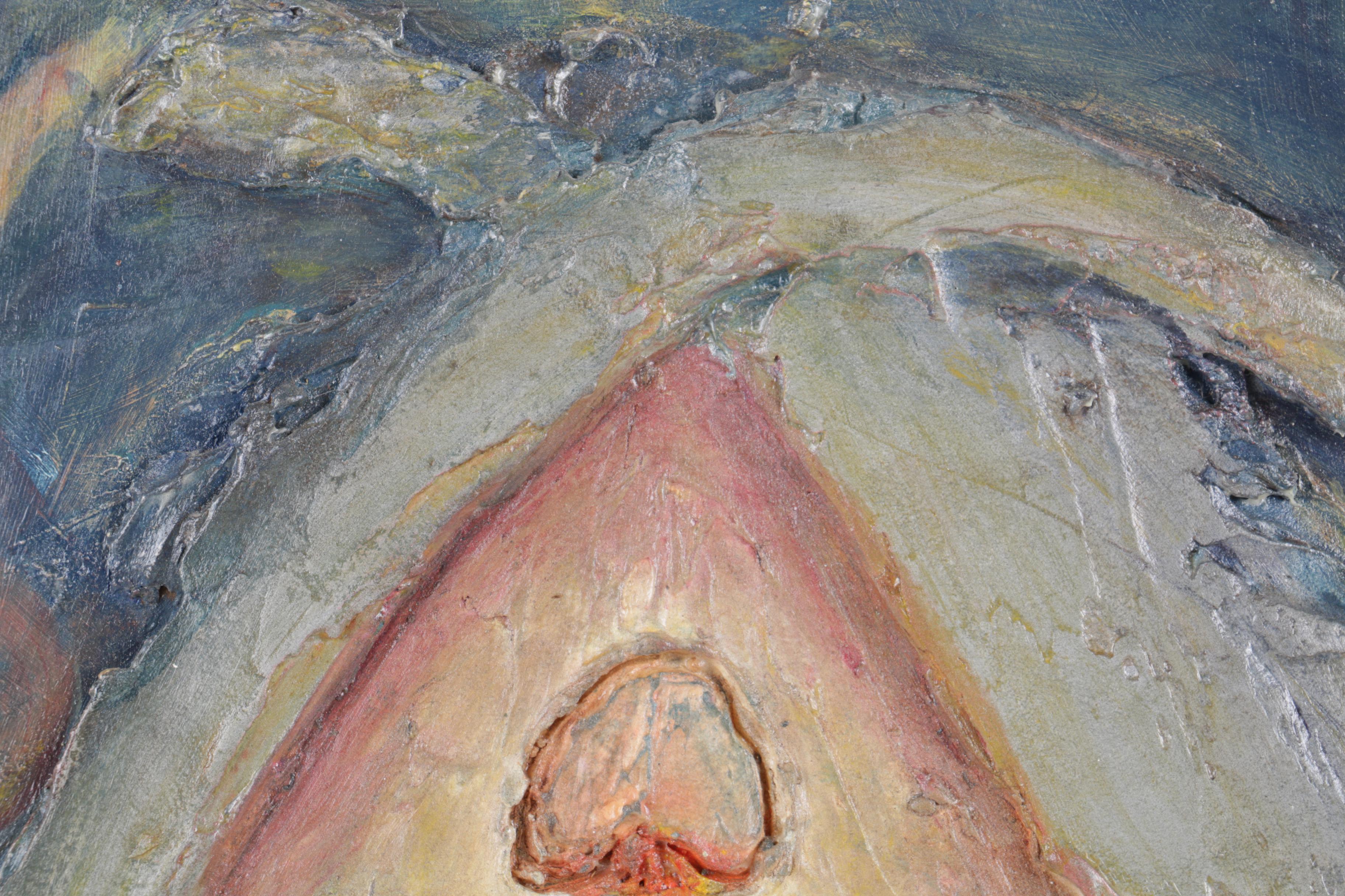 Charlotte Lowry Collins Mixed Media Painting on Board "Inner Core"