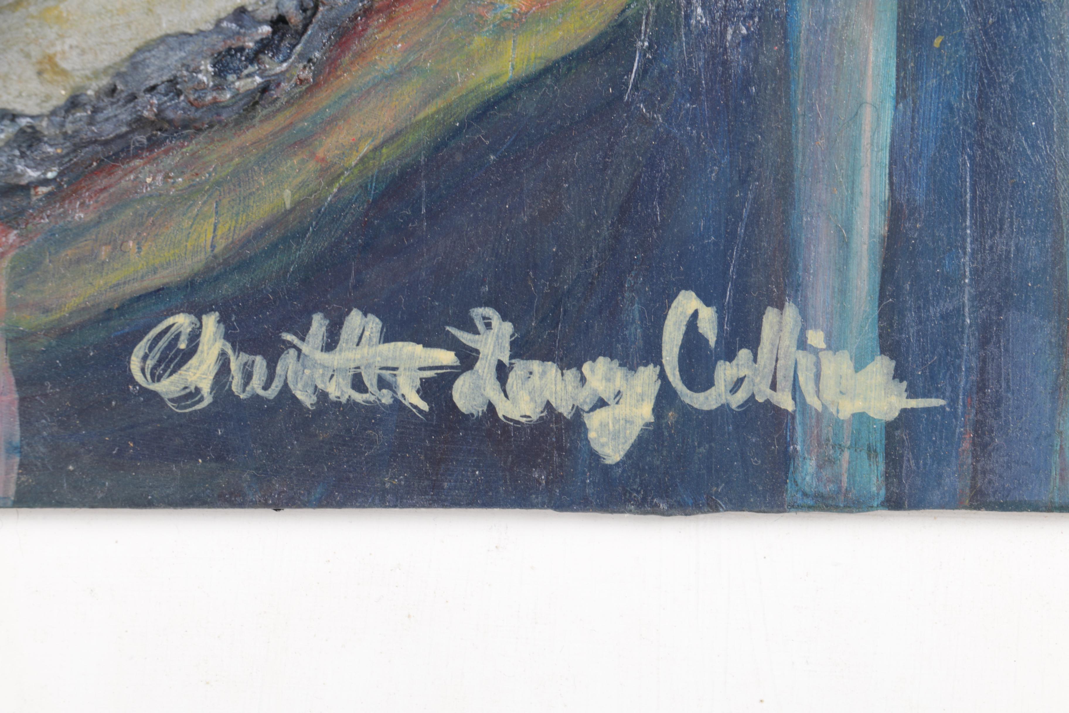 Charlotte Lowry Collins Mixed Media Painting on Board "Inner Core"