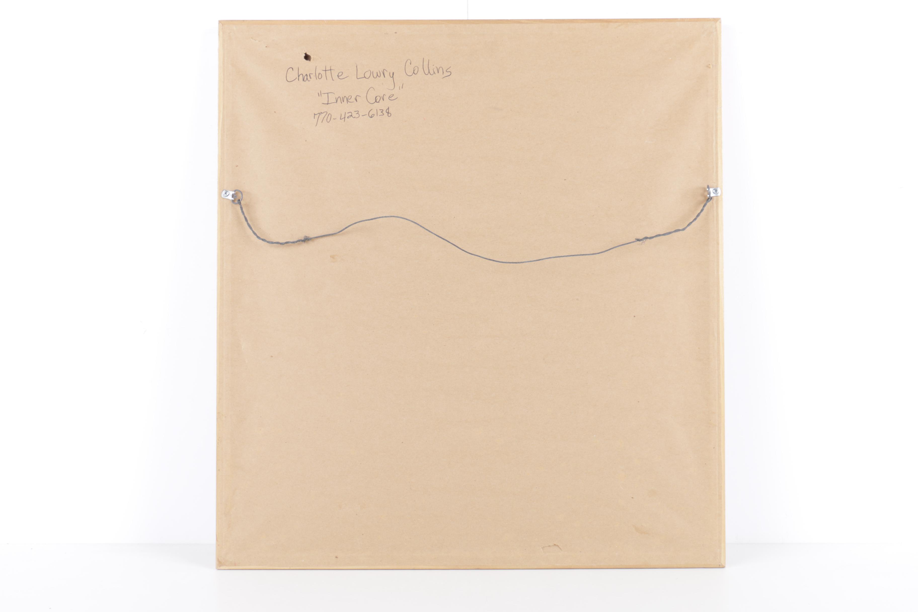 Charlotte Lowry Collins Mixed Media Painting on Board "Inner Core"