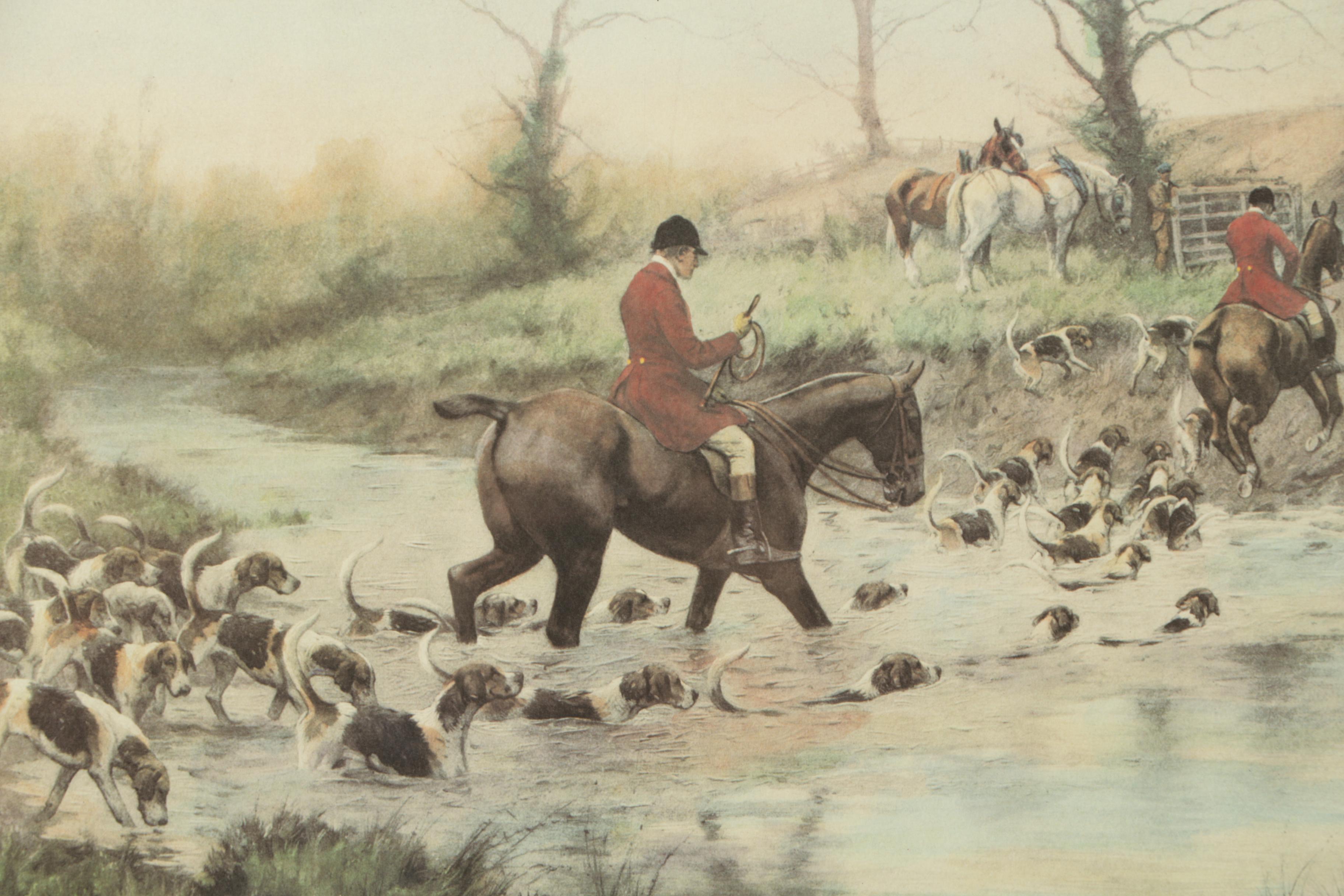 Offset Lithograph after George Wright "Crossing the Ford"