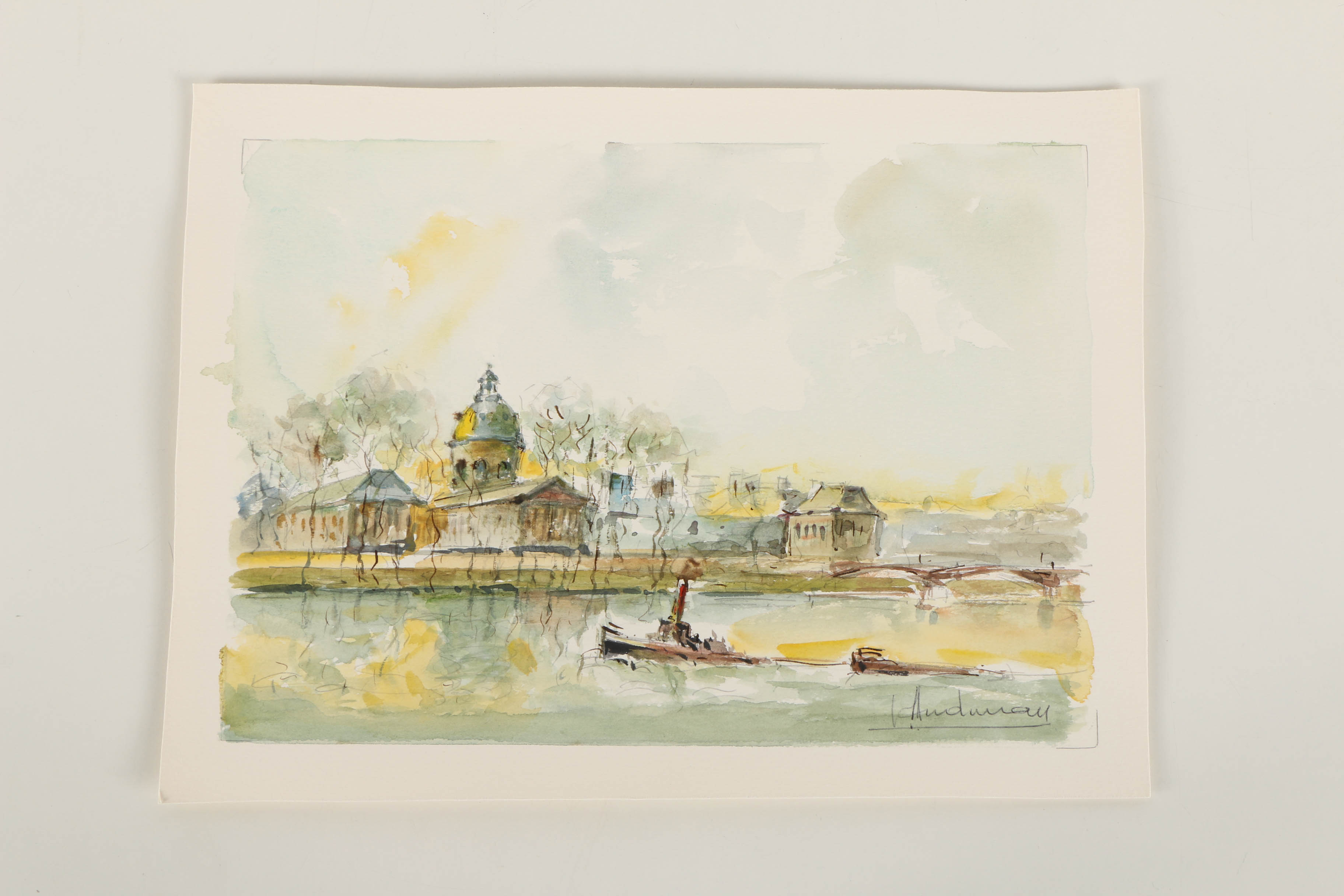 Georges Audureau Watercolor Paintings of European Street Scenes