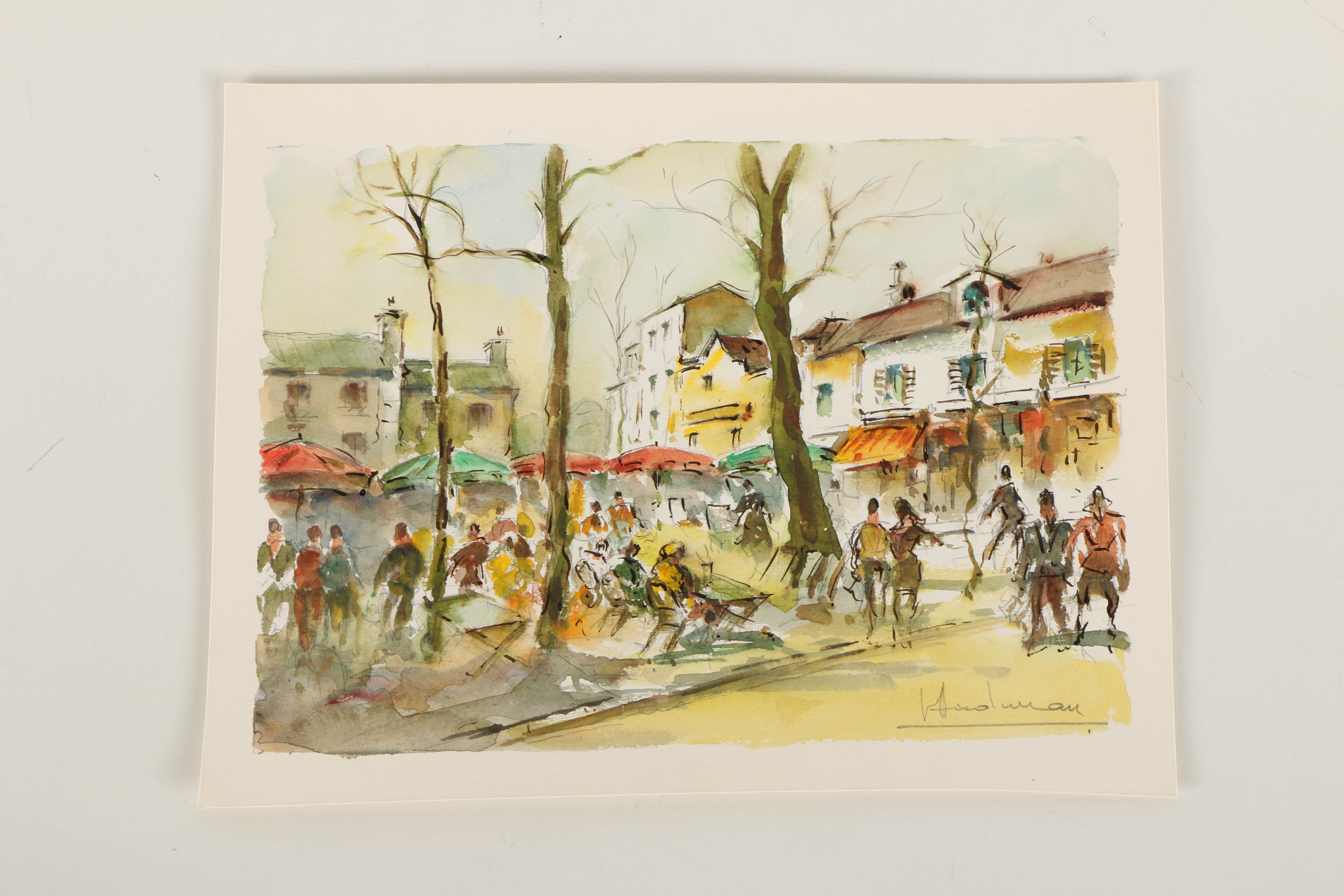 Georges Audureau Watercolor Paintings of European Street Scenes