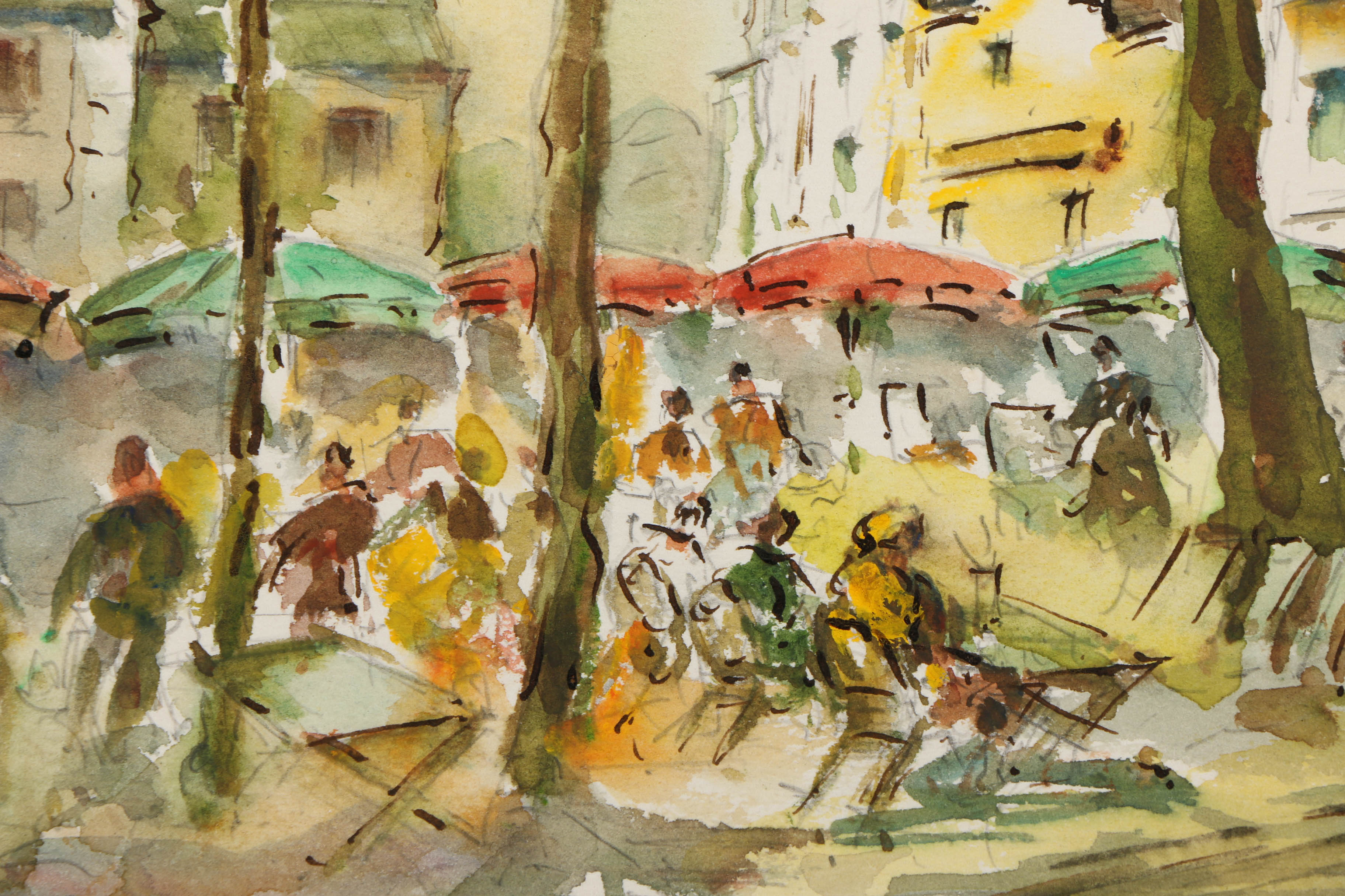 Georges Audureau Watercolor Paintings of European Street Scenes