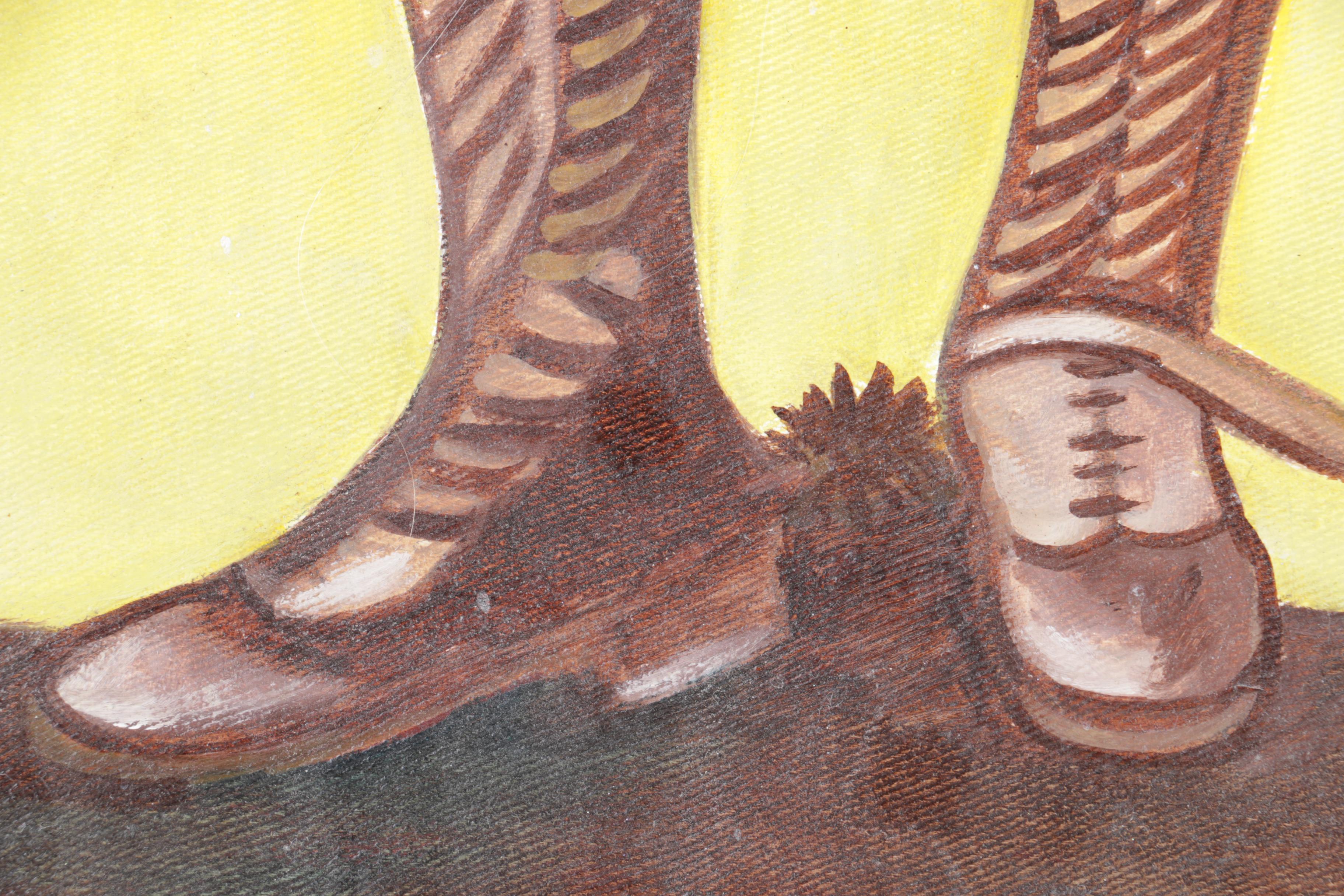 Oil Painting on Canvas of Cowboy