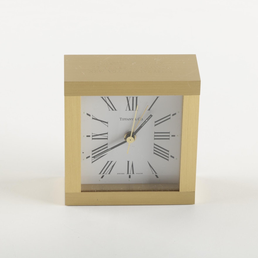 Tiffany & Co. Brass Alarm Clock