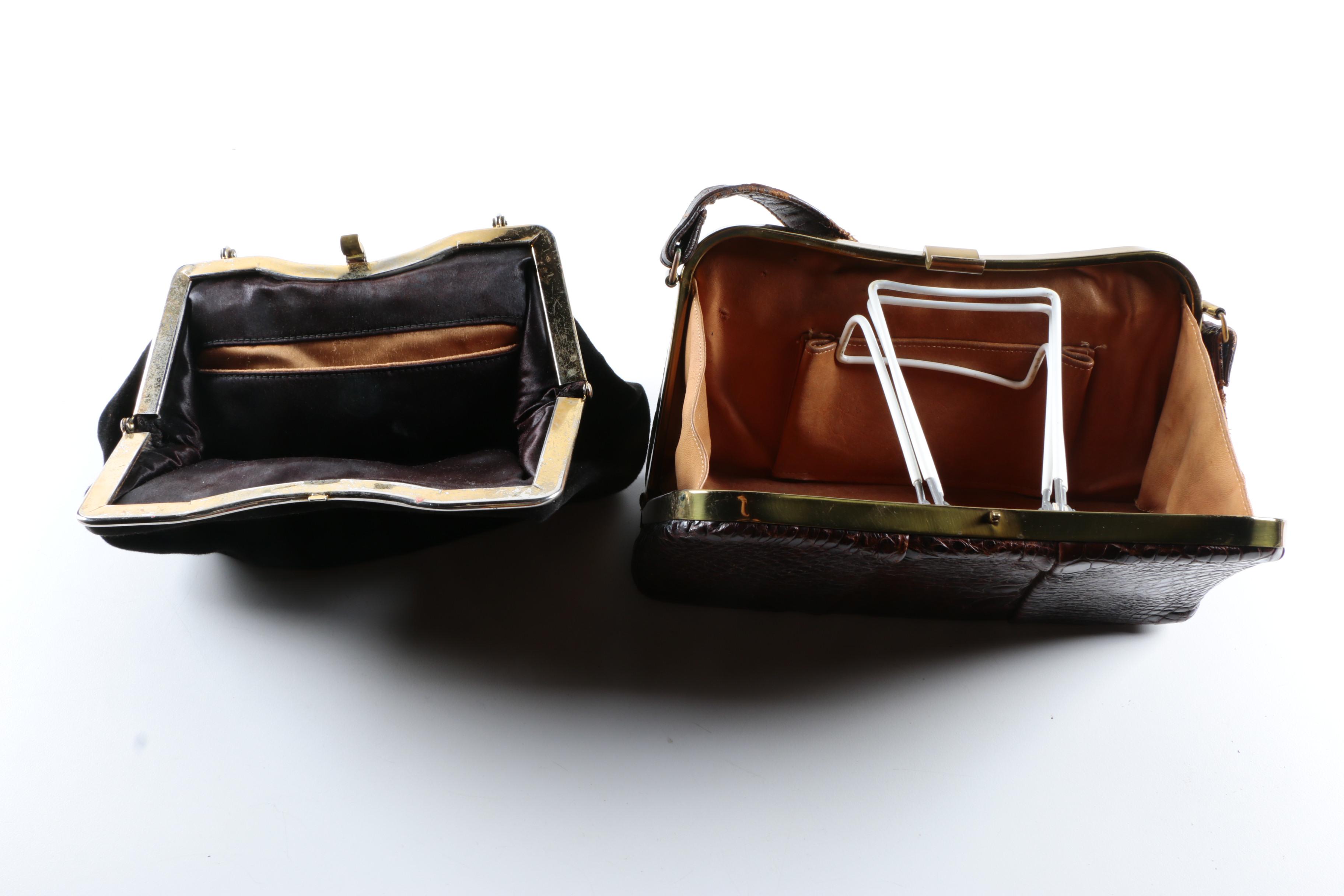 Circa 1960s Vintage Hangbags