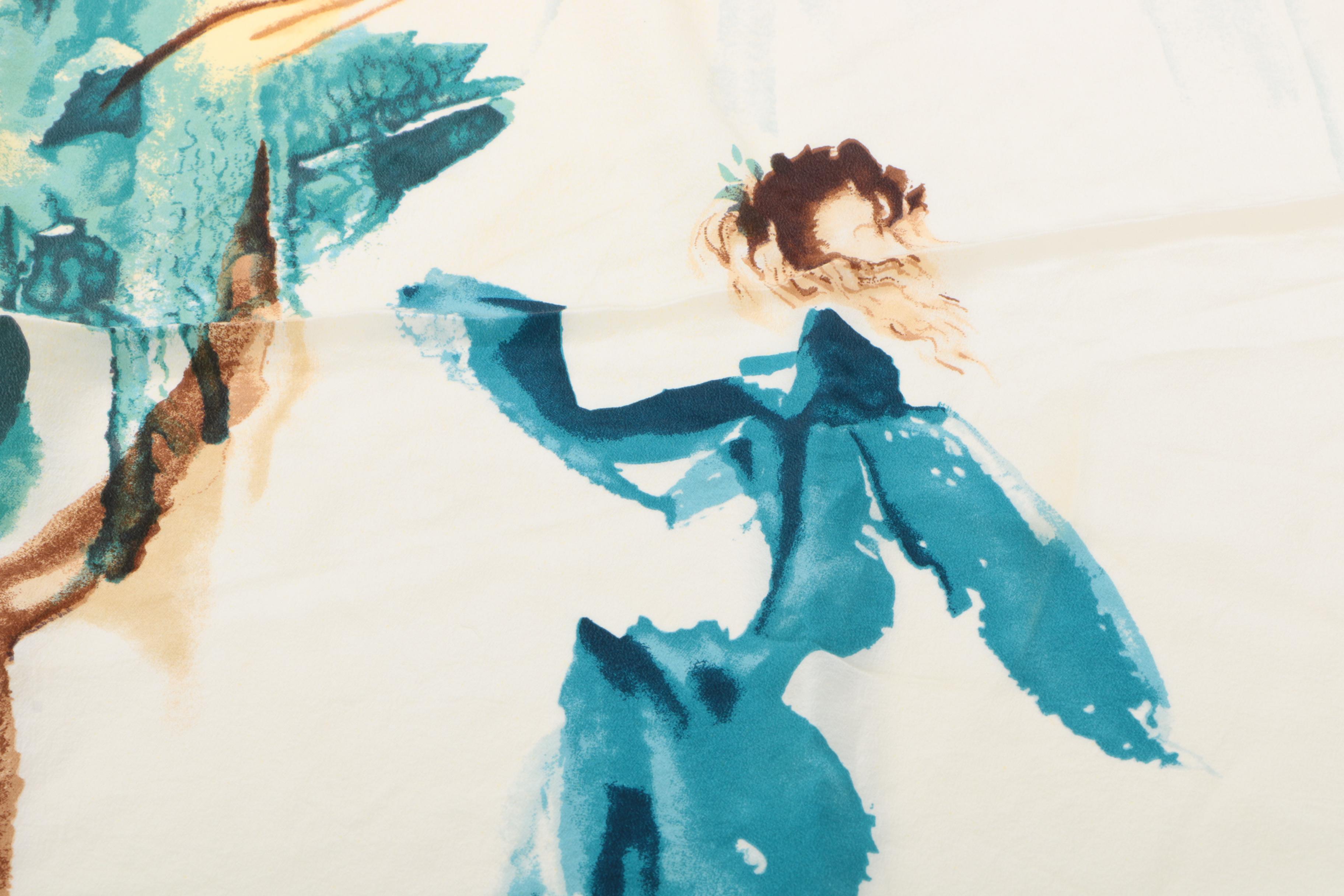 Italian Silk "El Arbol De La Penitencia" Salvador Dali Scarf