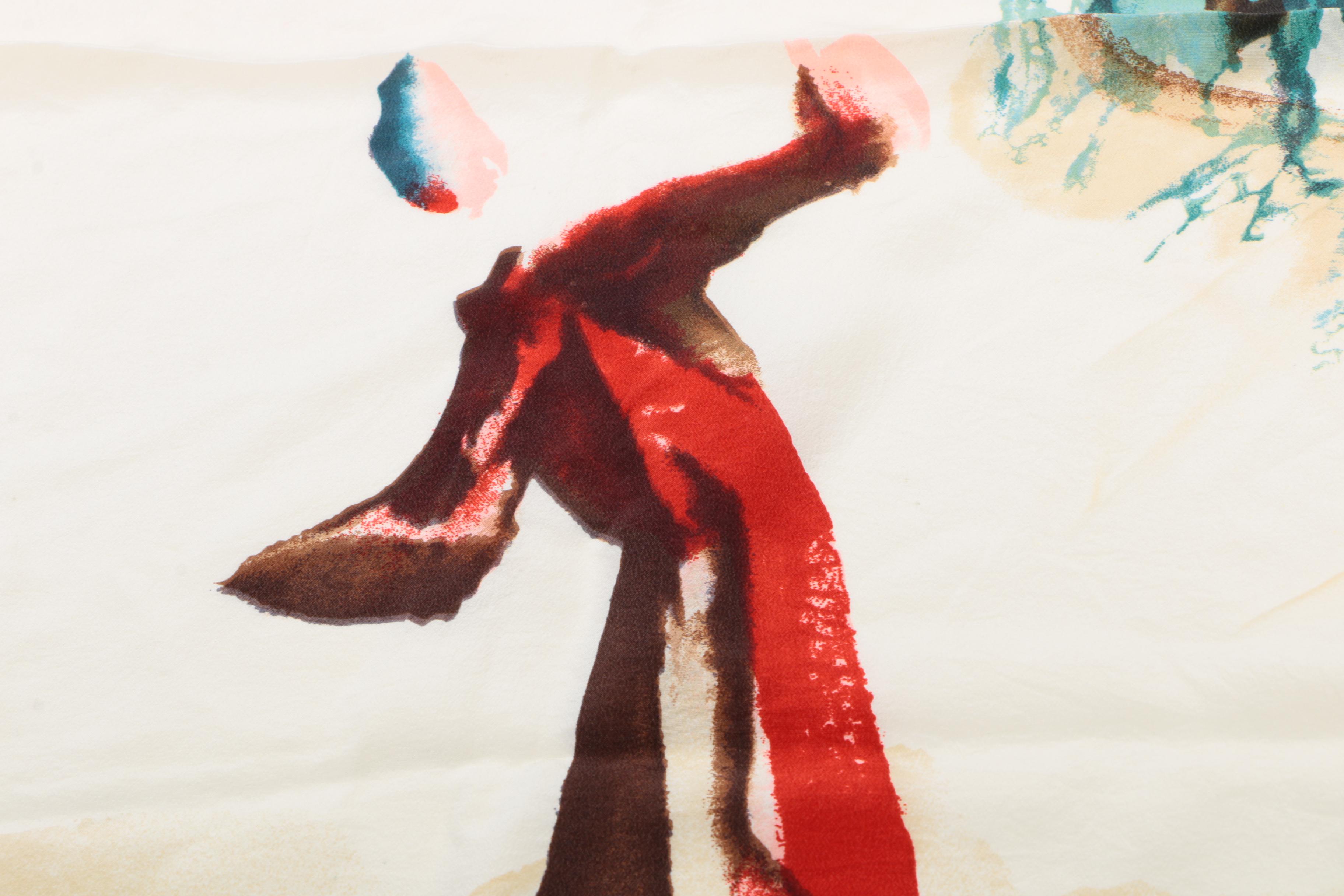 Italian Silk "El Arbol De La Penitencia" Salvador Dali Scarf