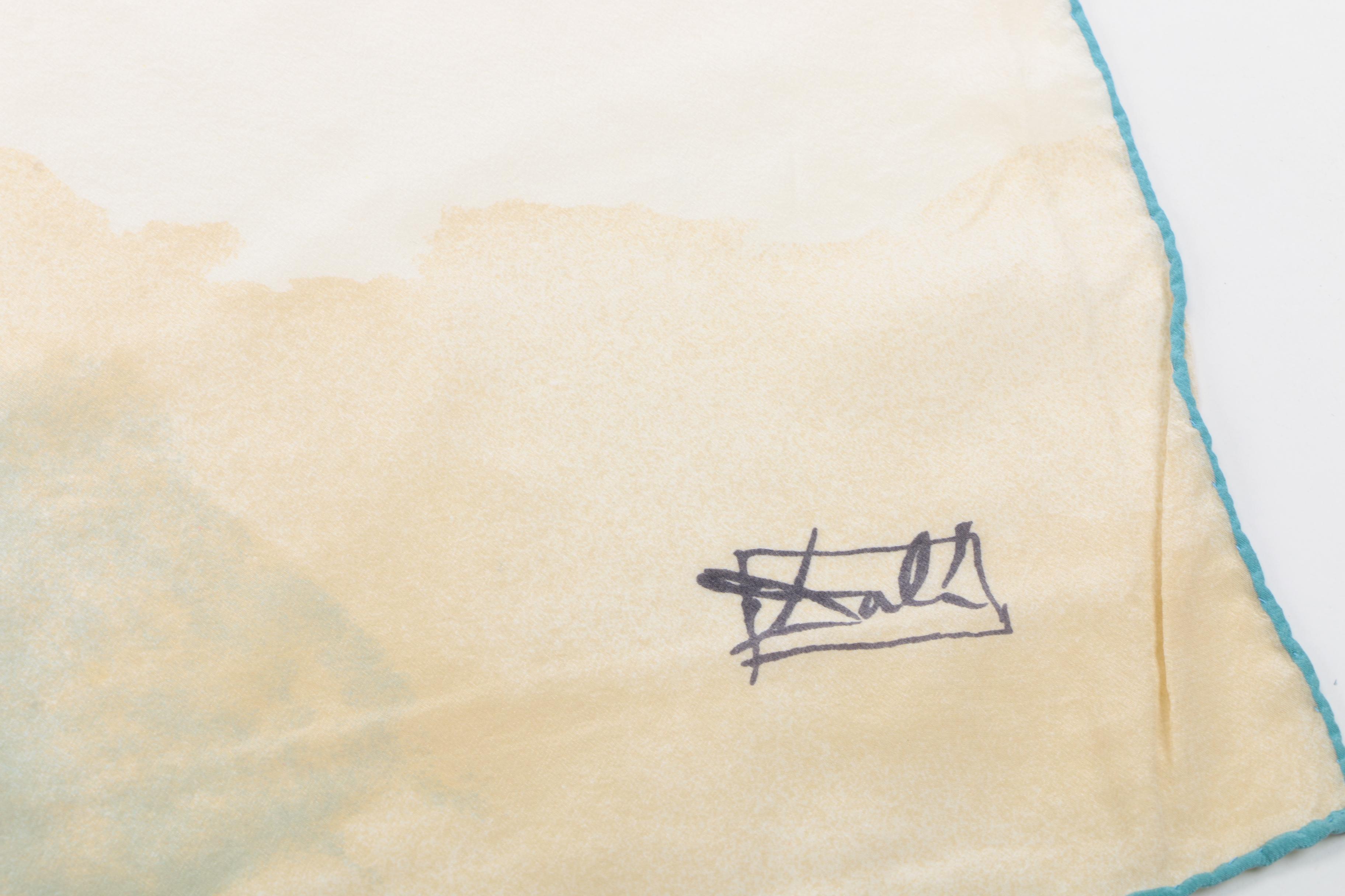 Italian Silk "El Arbol De La Penitencia" Salvador Dali Scarf