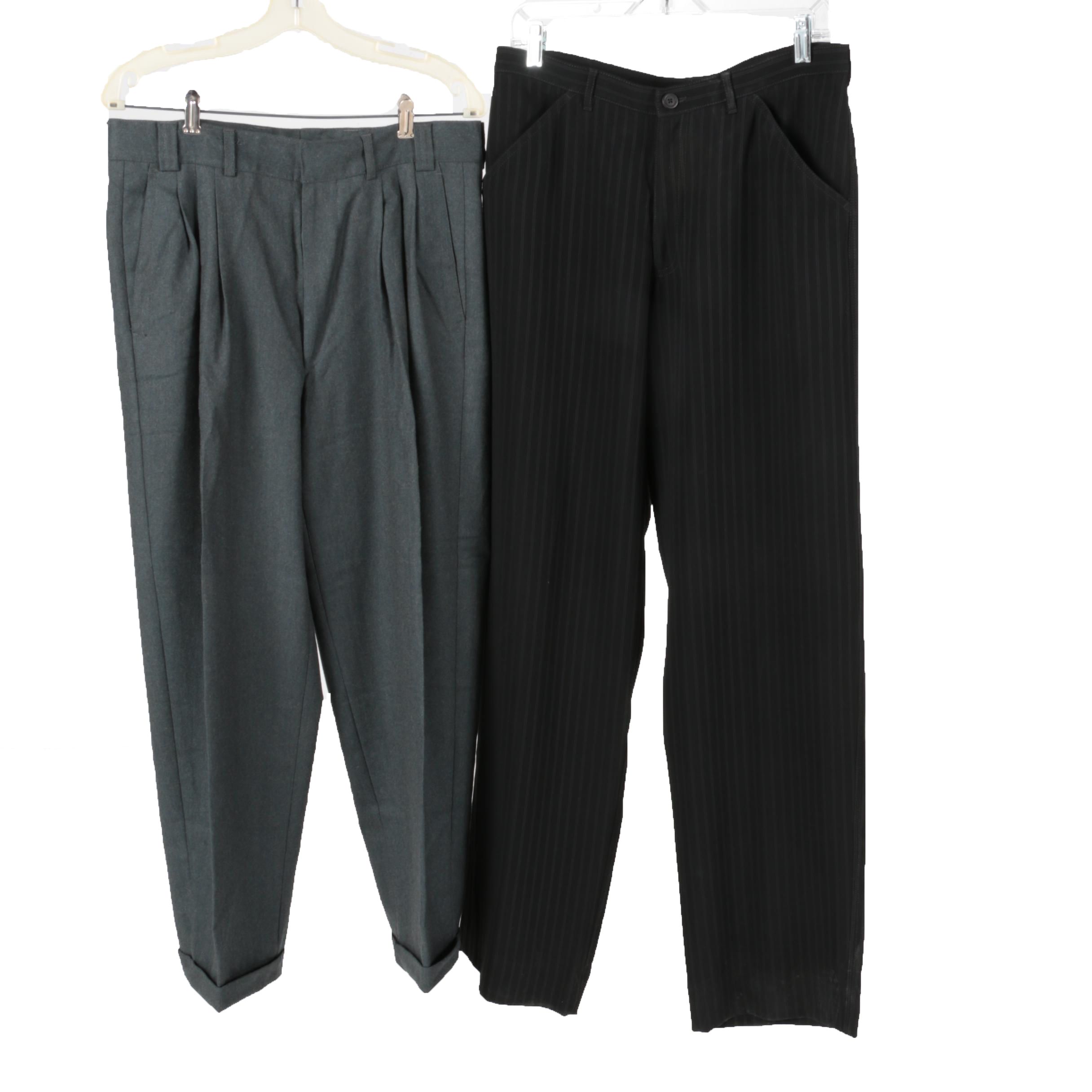 Men's Designer Trousers Including Giorio Armani and Gianni Versace