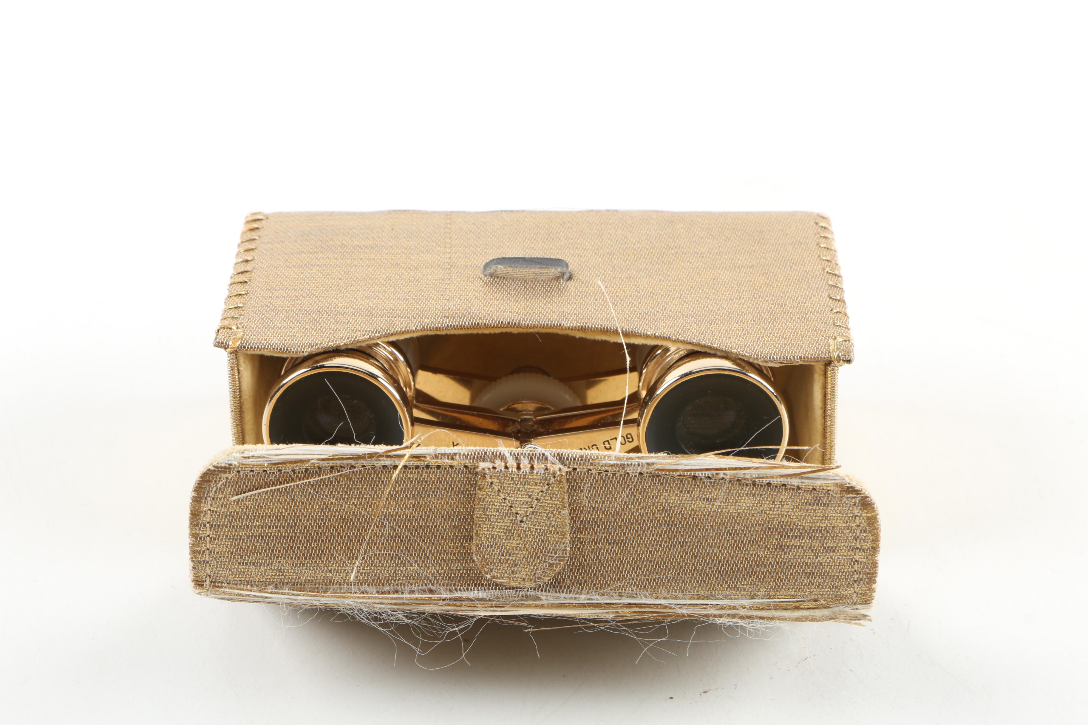 Gold Crest Opera Glasses in Case