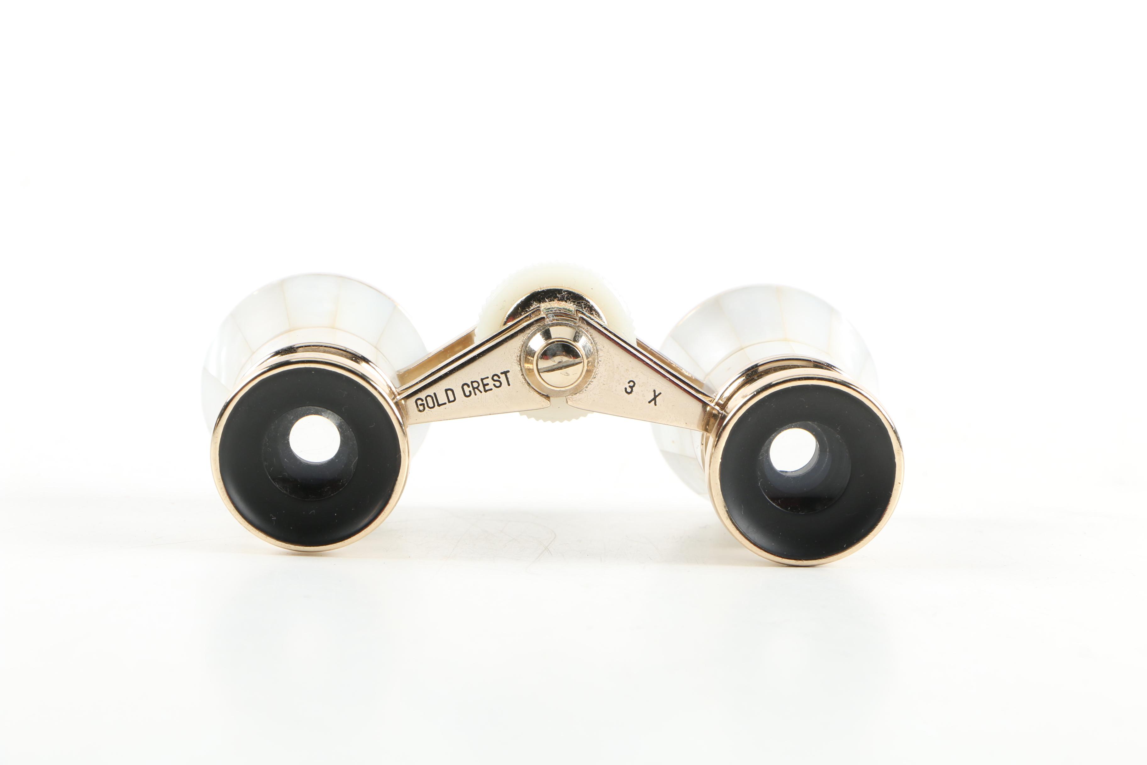 Gold Crest Opera Glasses in Case