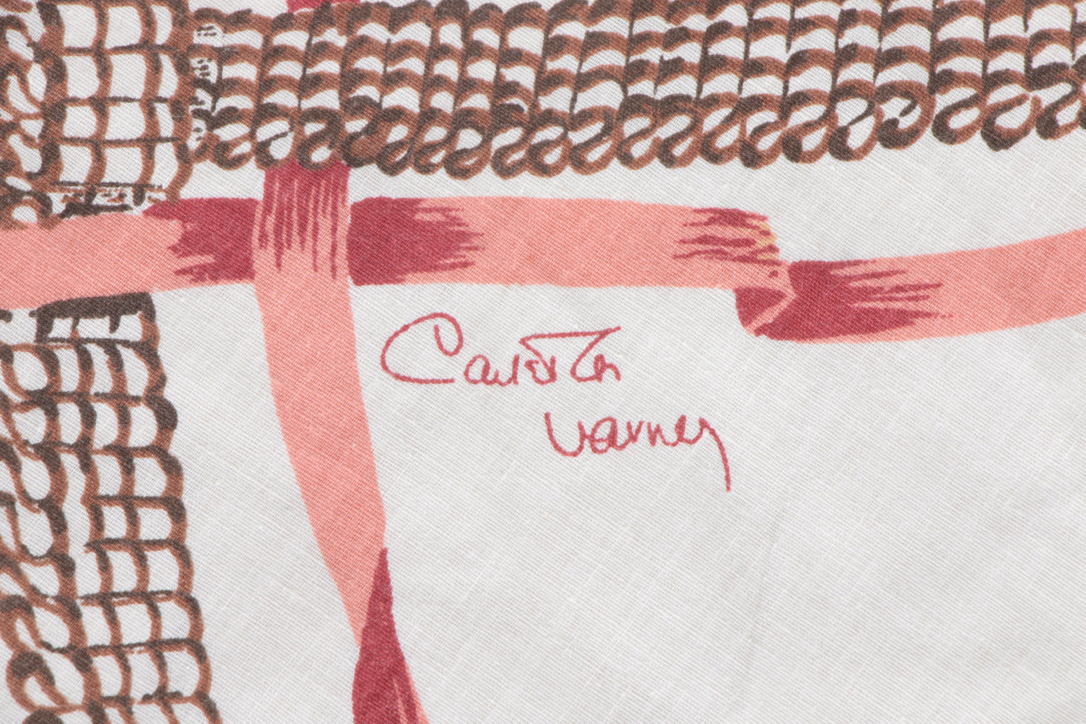 Carleton Varney Round Tablecloth and Napkins