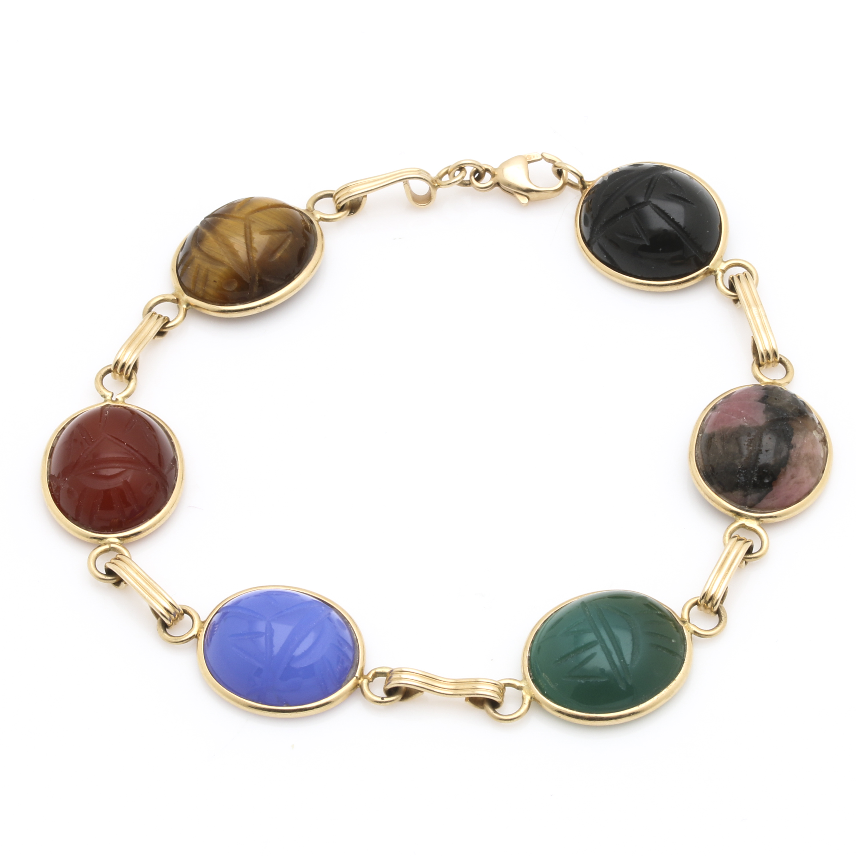 14K Yellow Gold Gemstone Bracelet