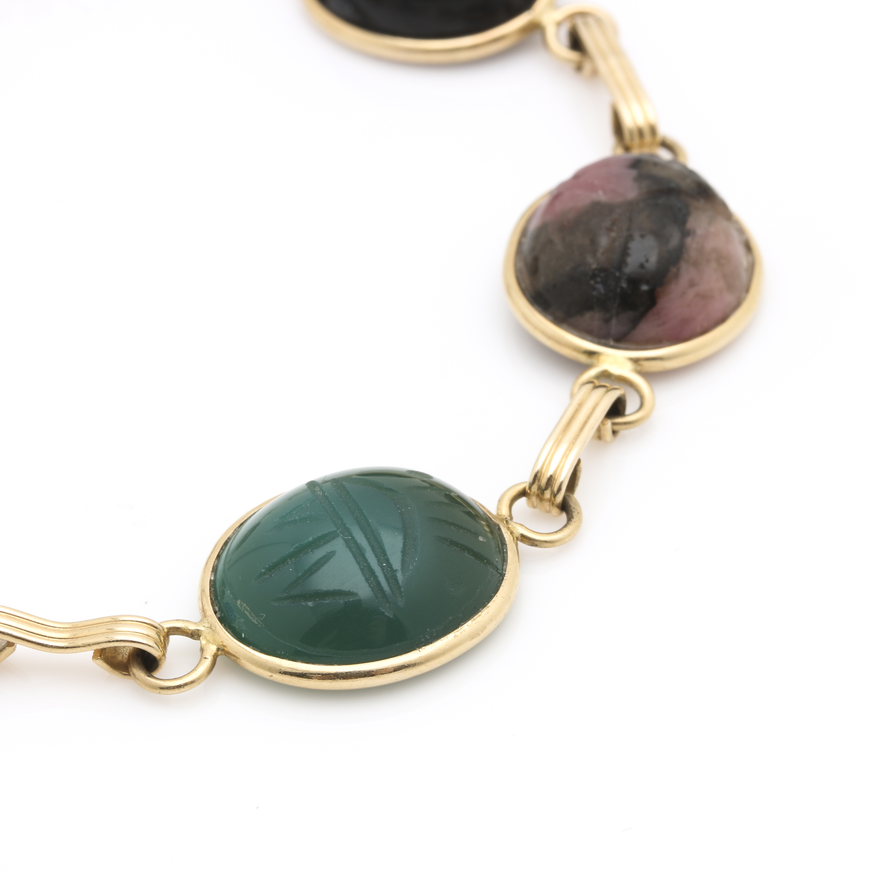 14K Yellow Gold Gemstone Bracelet