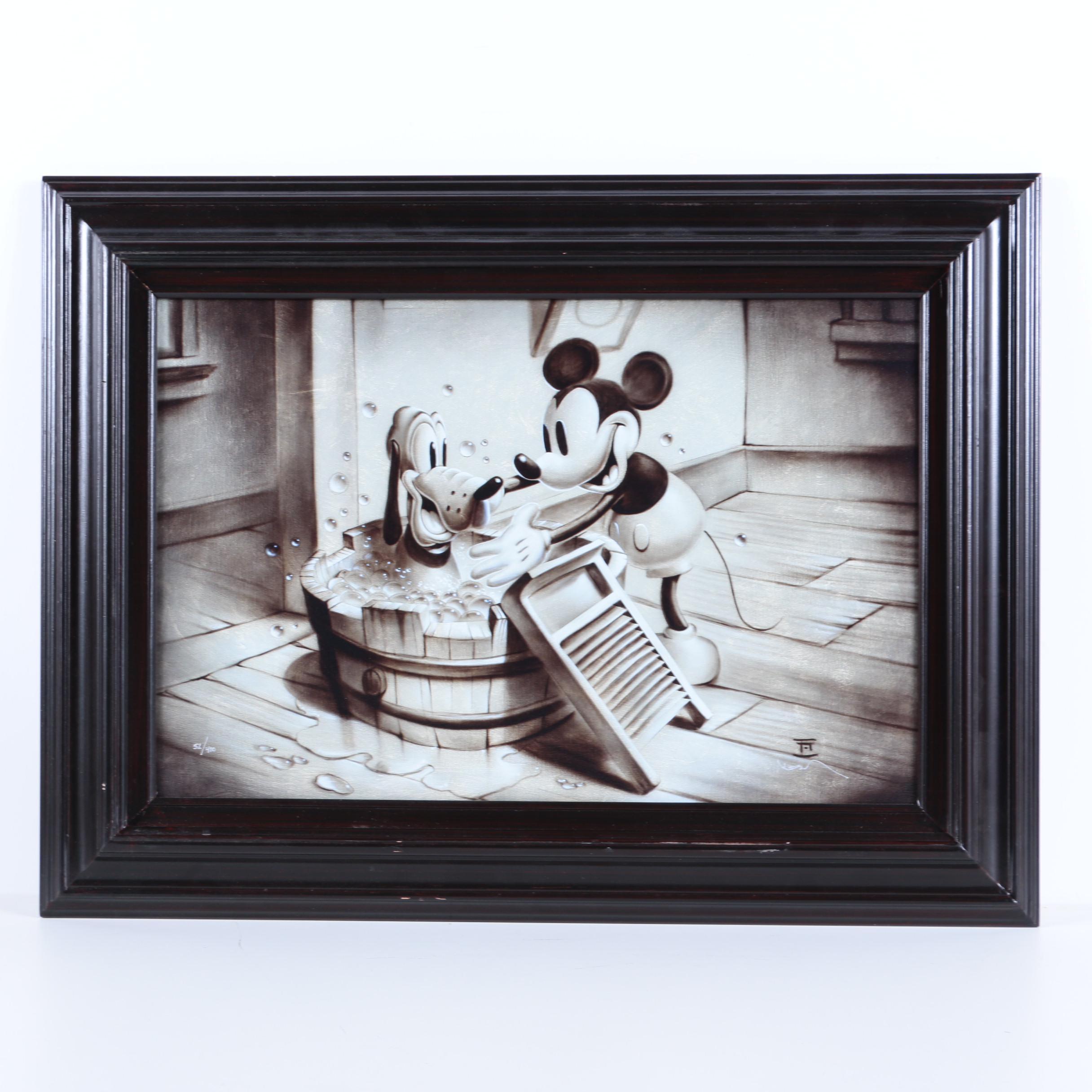 Noah Limited Edition Reproduction Print "Paws For A Cleanin'"