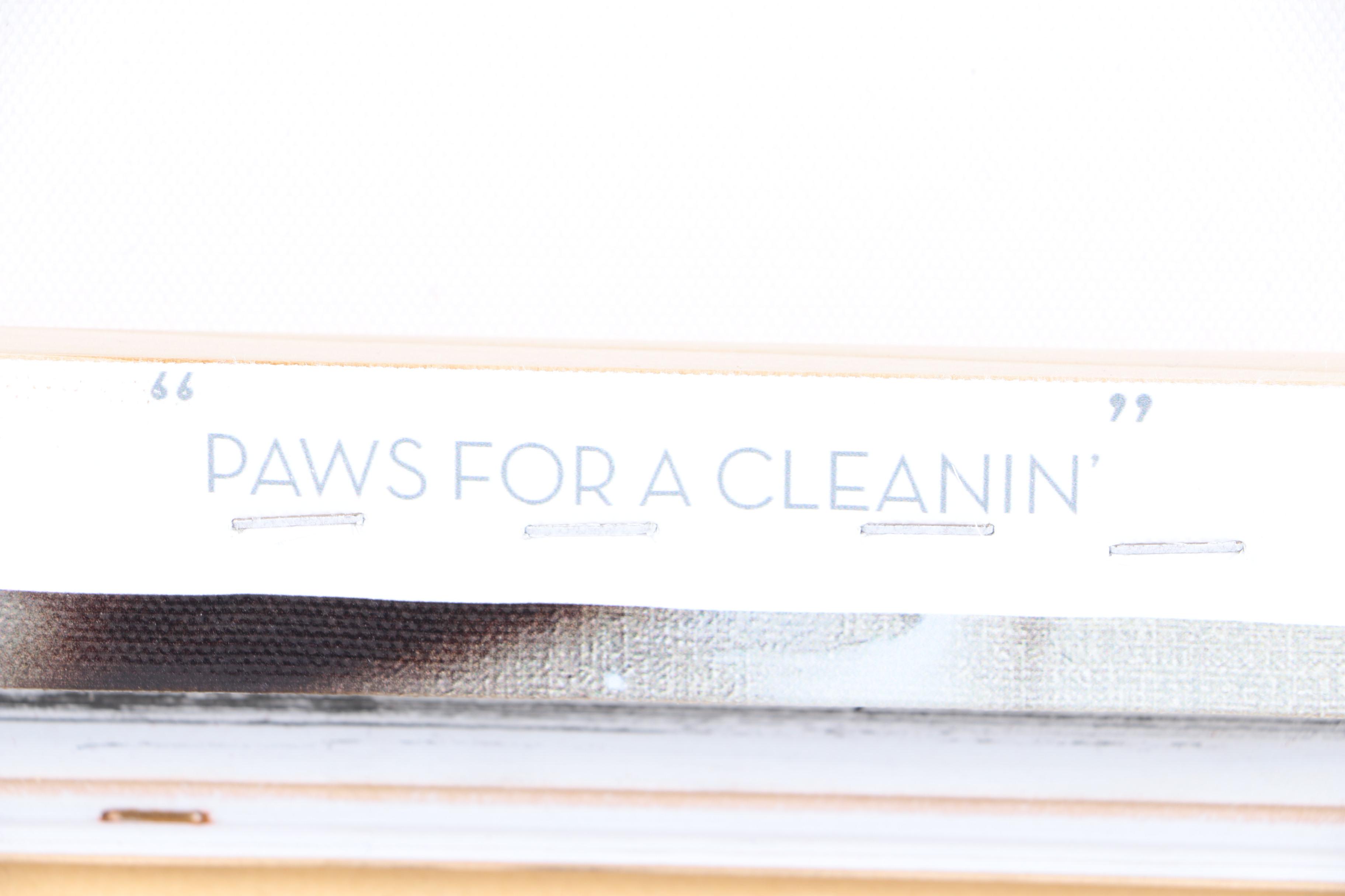 Noah Limited Edition Reproduction Print "Paws For A Cleanin'"