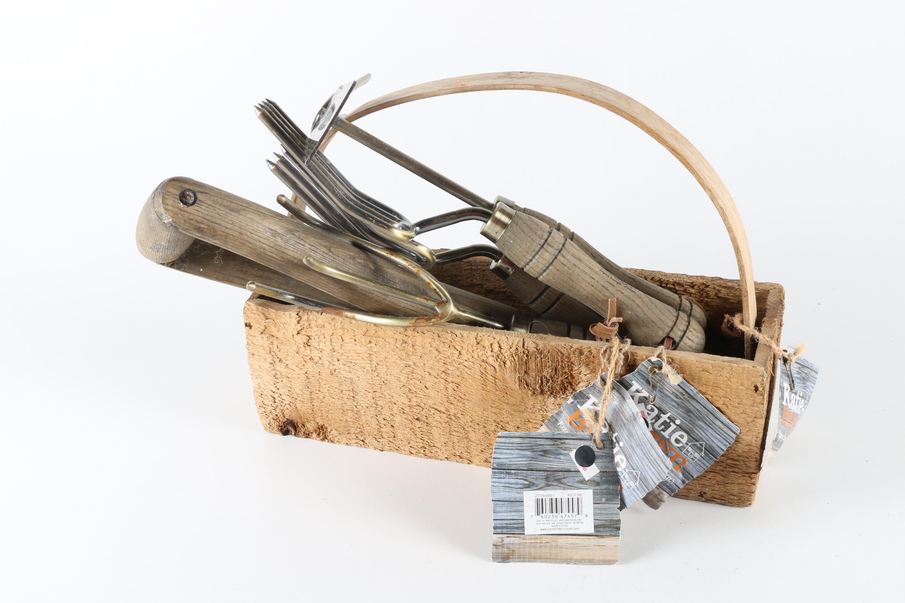 Collection of Katie Brown Brand Gardening Tools and Accessories