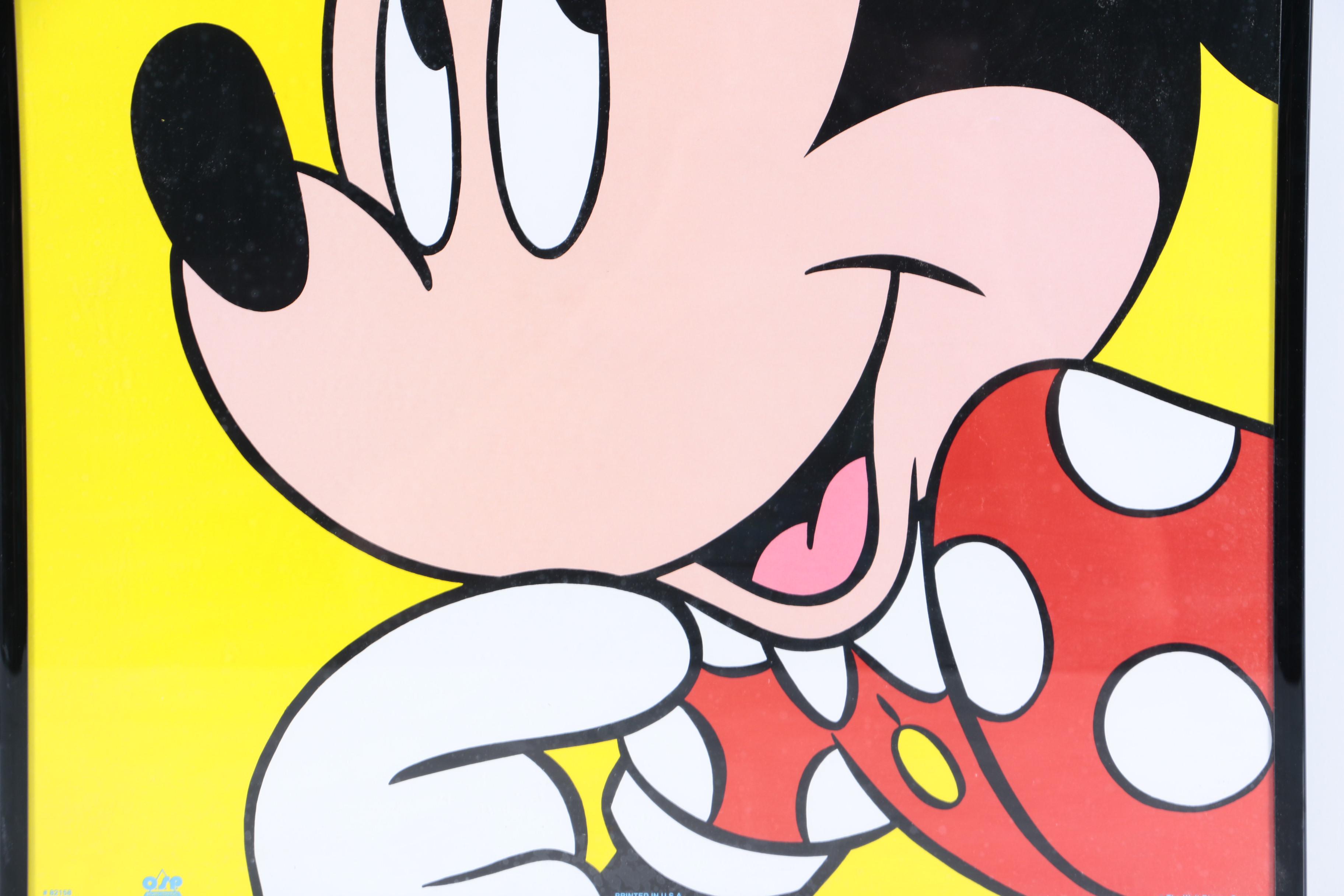 Two Mickey and Minnie Mouse Reproduction Prints