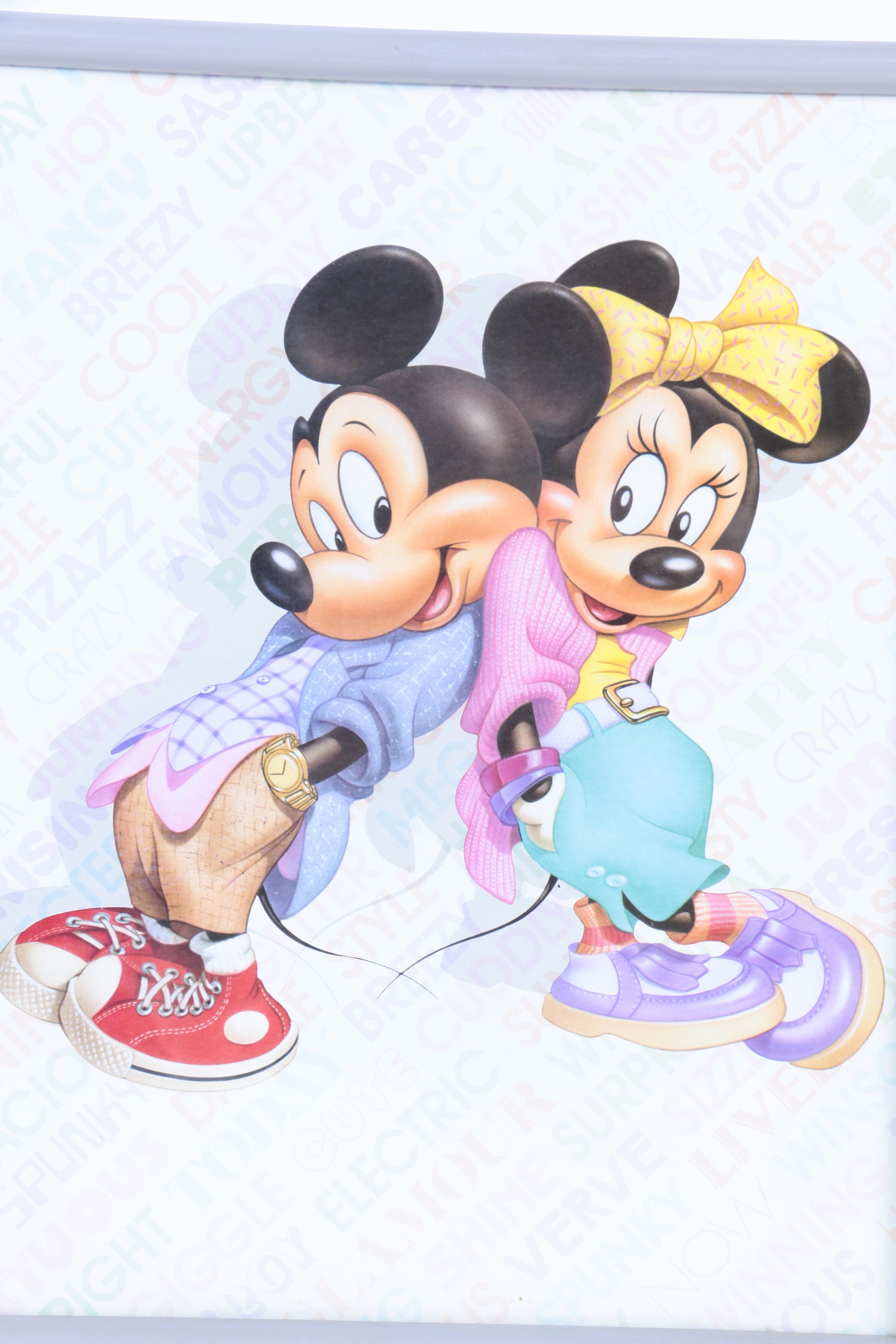 Two Mickey and Minnie Mouse Reproduction Prints