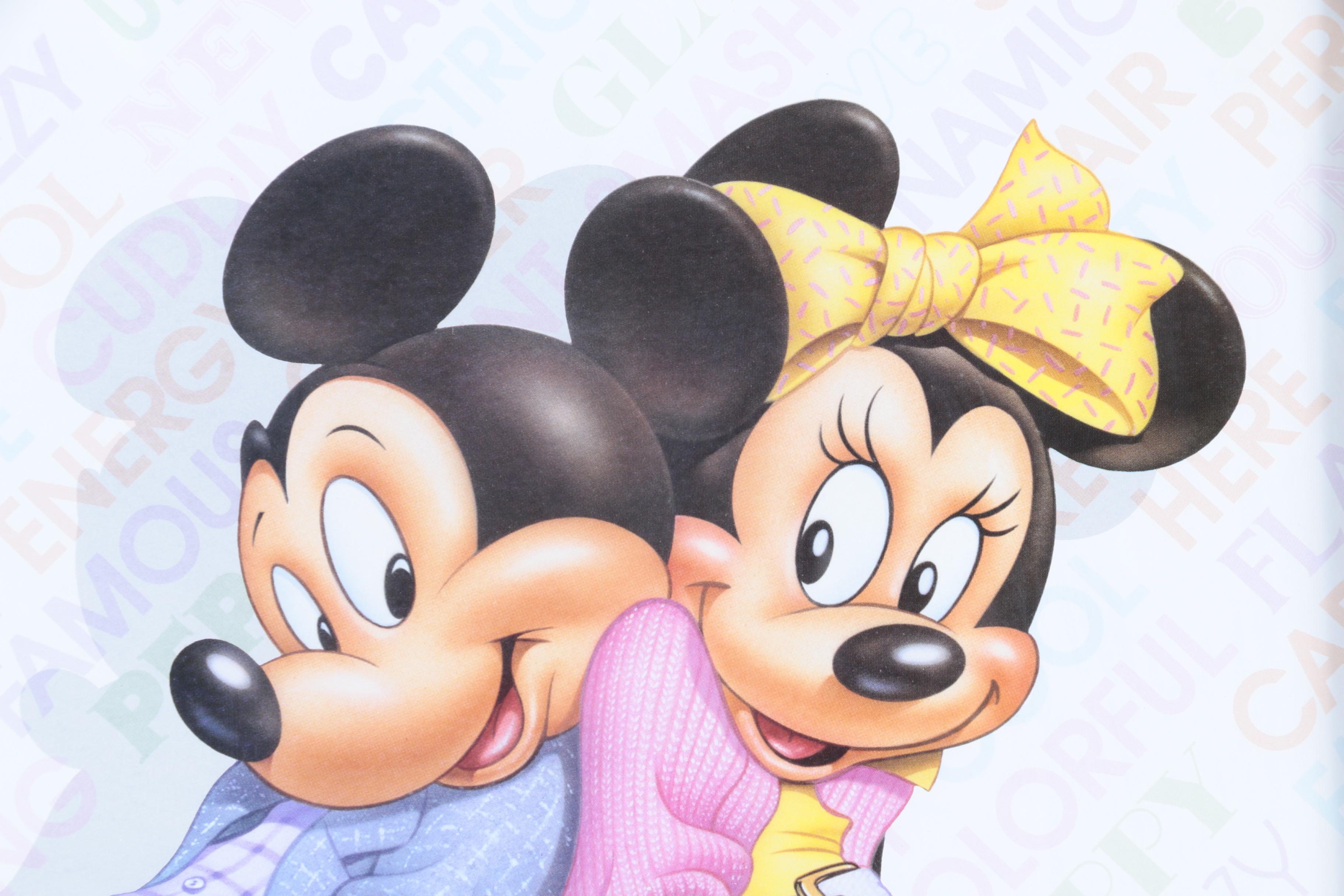Two Mickey and Minnie Mouse Reproduction Prints