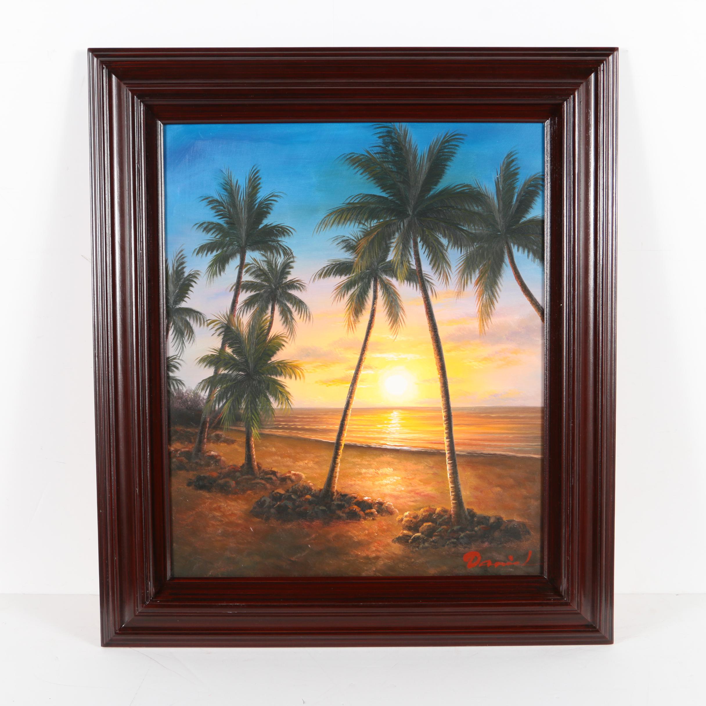 Daniel Oil Paintings on Canvas of Palm Trees