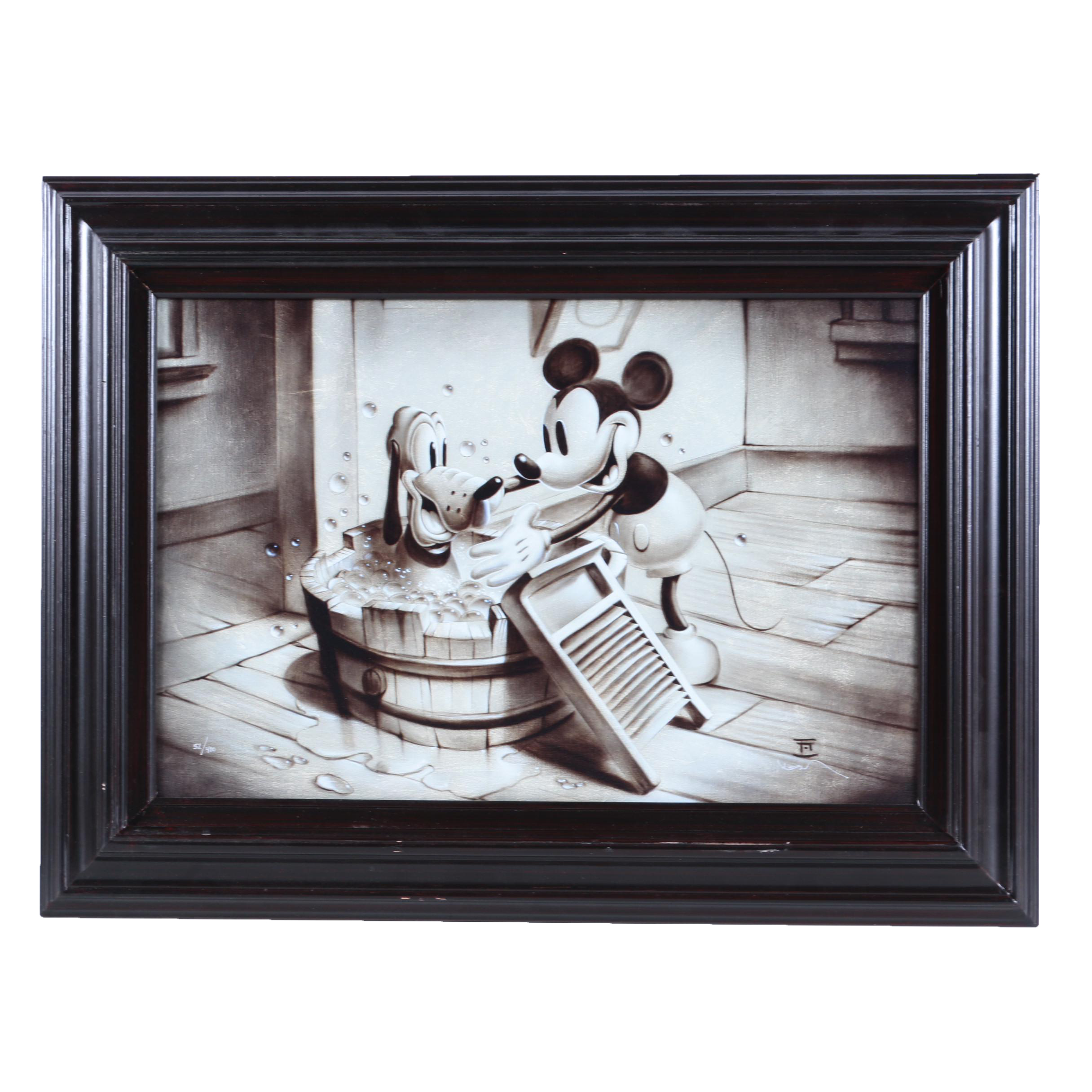 Noah Limited Edition Reproduction Print "Paws For A Cleanin'"