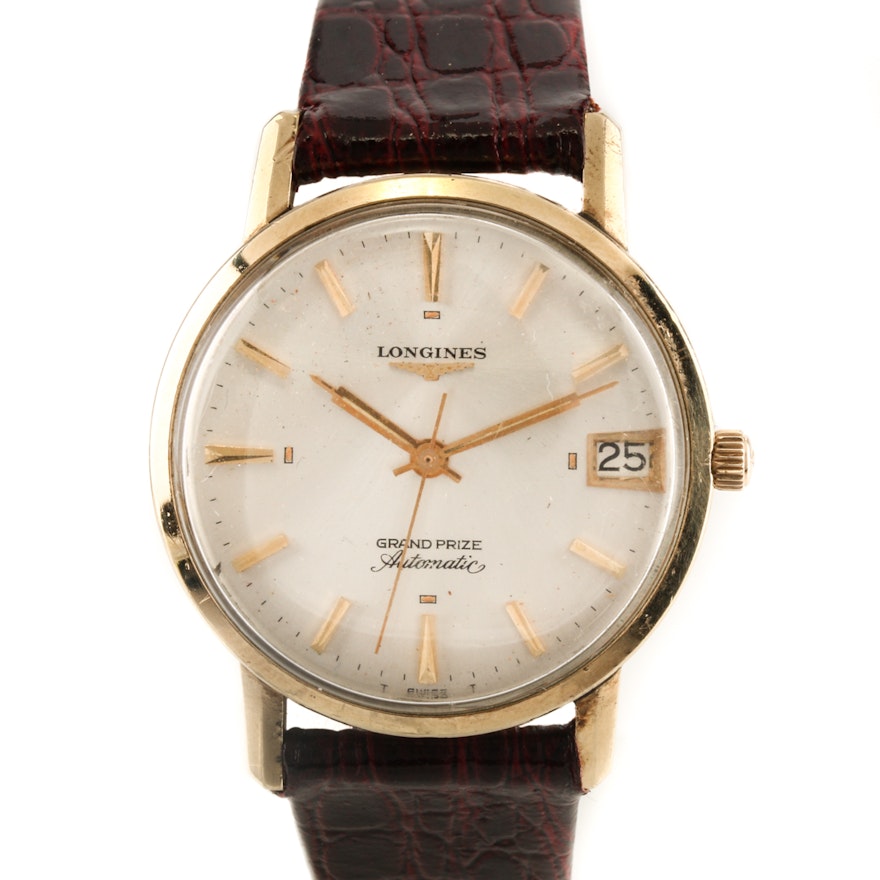 Longines Grand Prize Automatic 10K Gold-Filled Wristwatch